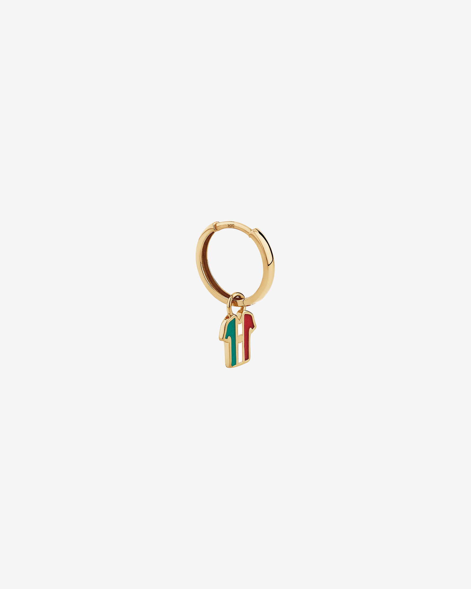 Porte-bonheur de boucle d’oreille en jersey du Mexique en Vermeil 18 Kt