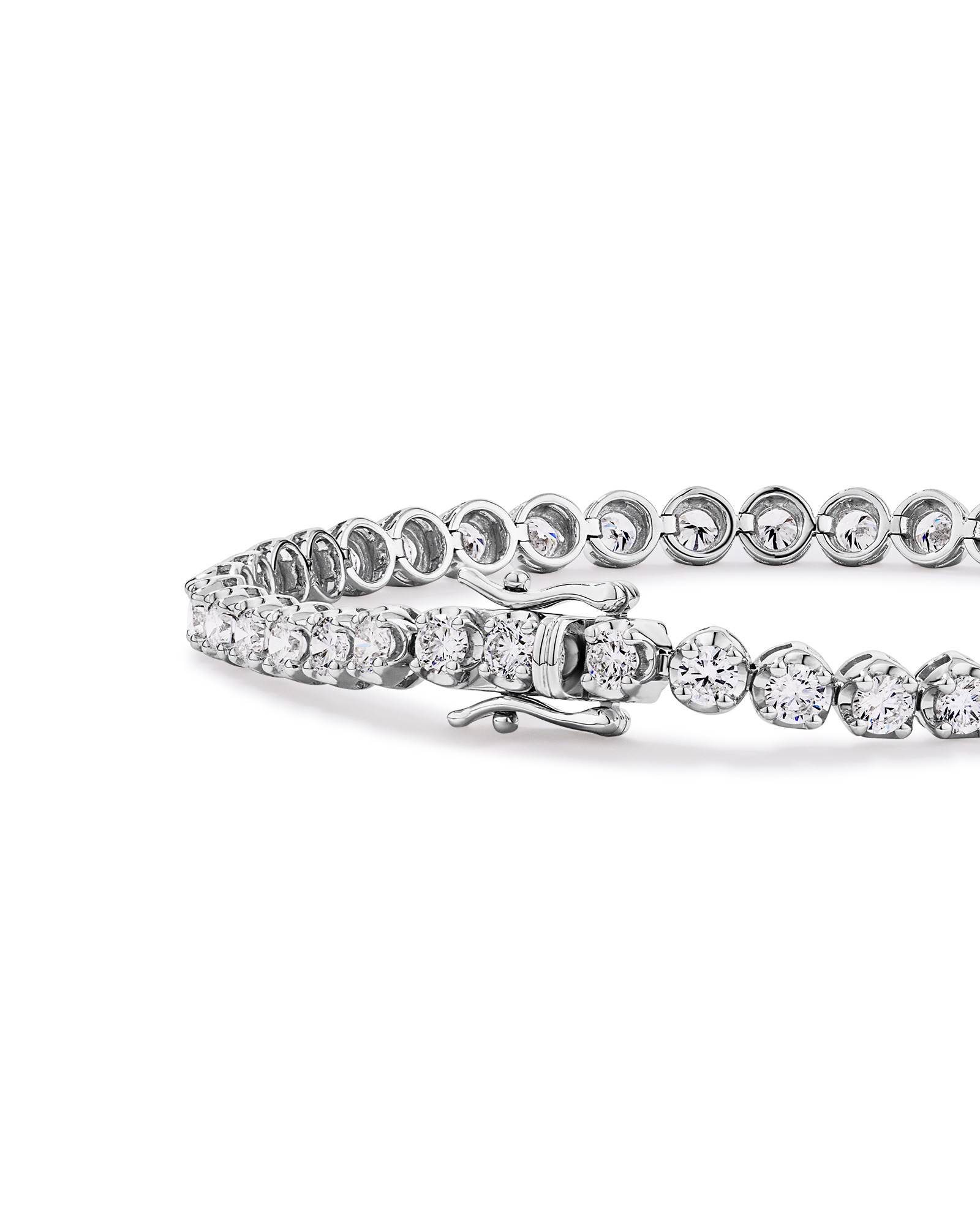 4.00 Carat TW of Laboratory-Grown Diamond Tennis Bracelet in 10kt Gold