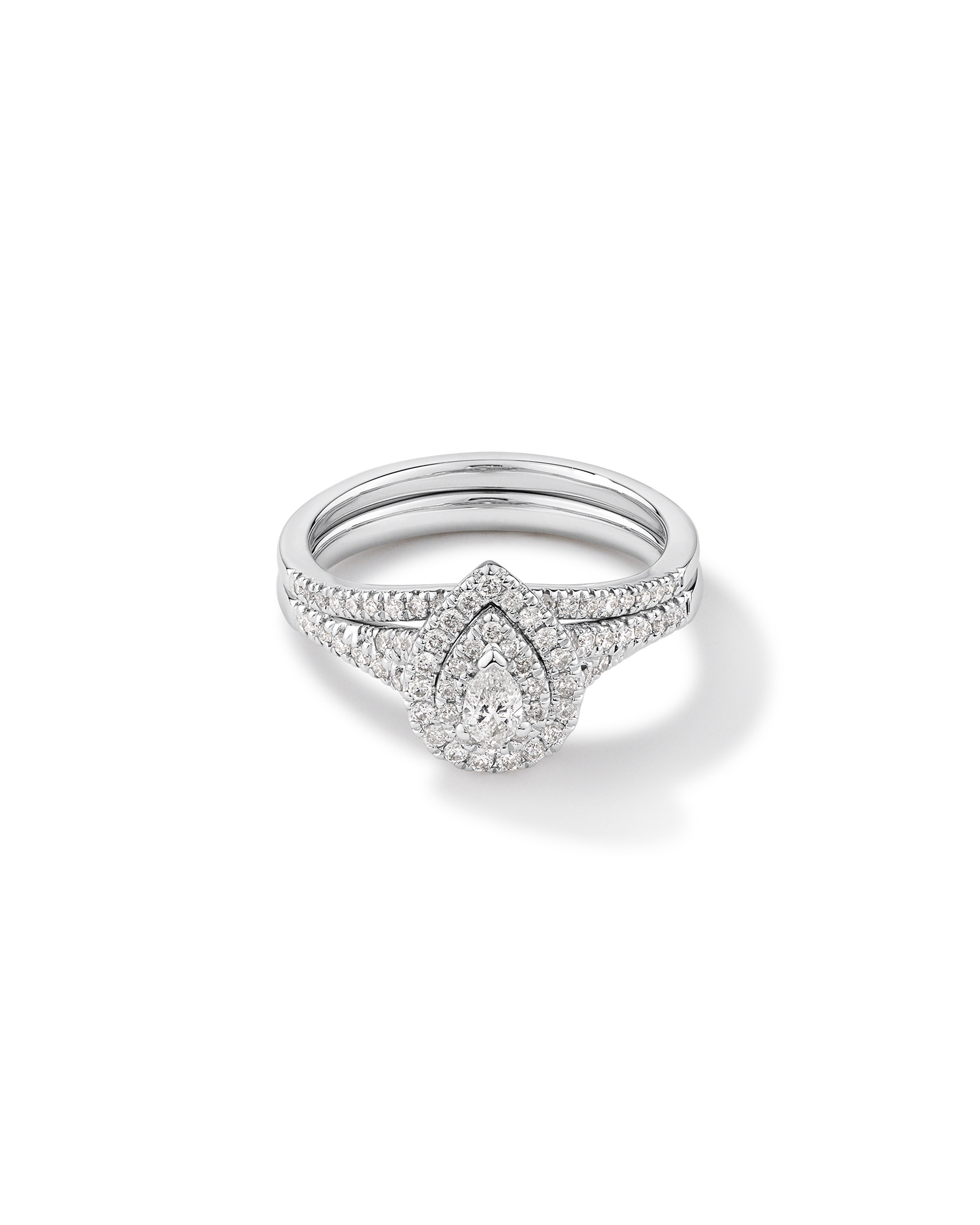 Ensemble de mariée avec 0,60 carat TW de diamants en or blanc 14kt
