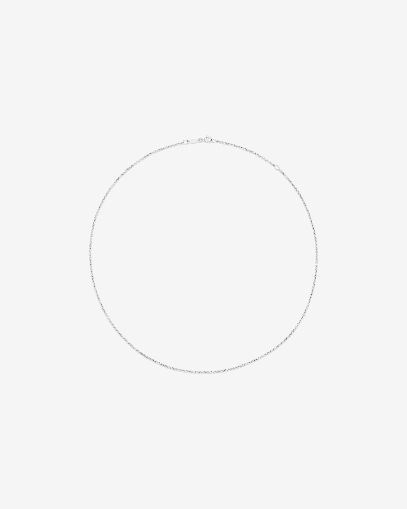 50cm (20") 1.8mm Width Belcher Chain Necklace in Sterling Silver