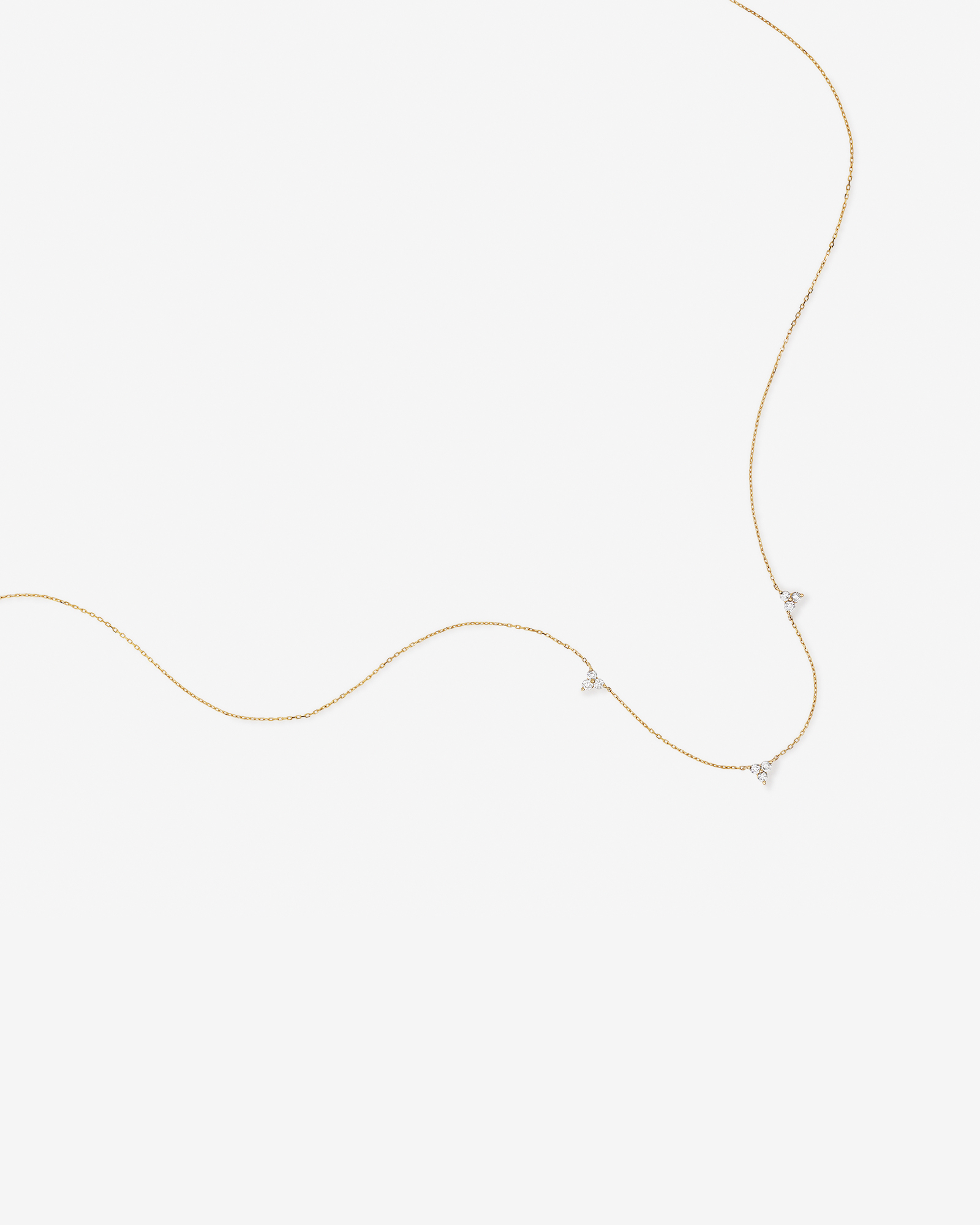 Station Necklace With 0.25 Carat TW Diamonds in 10kt Yellow Gold