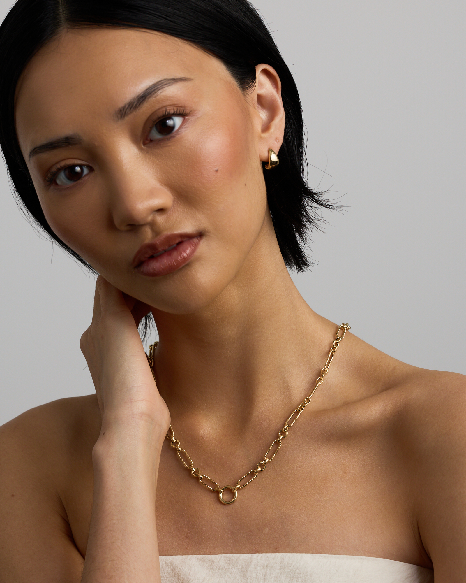 50cm (20") Twist Paperclip Chain in 10kt Yellow Gold