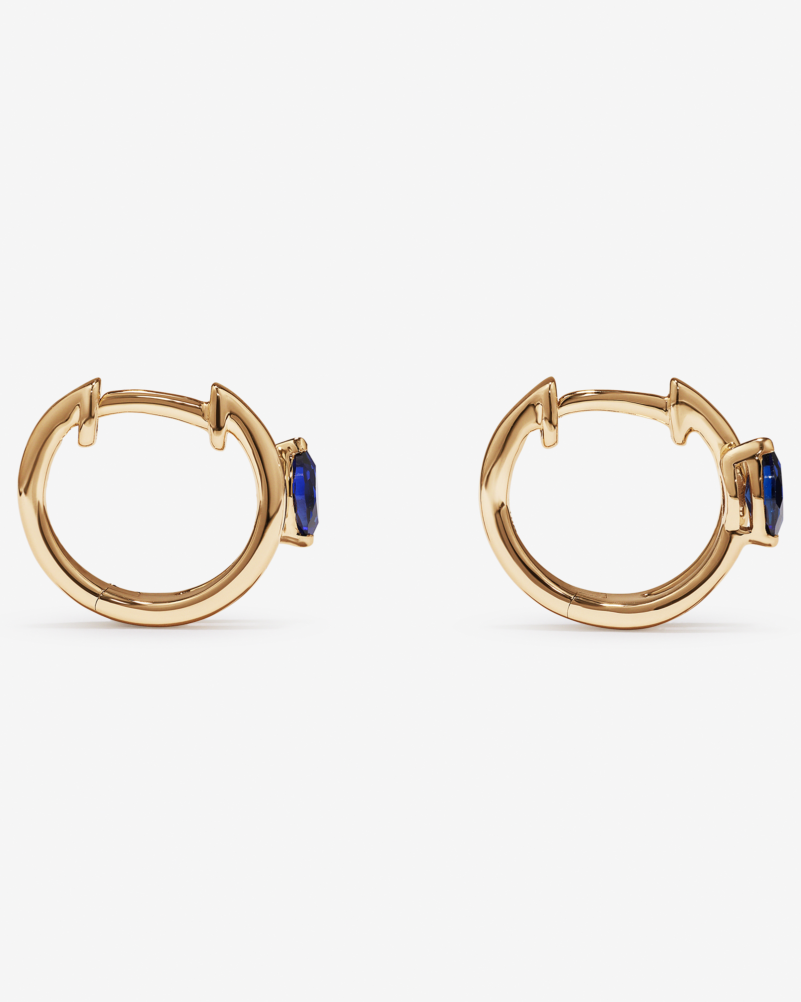 Marquise-Cut Created Sapphire Wrap Earrings in 10kt Yellow Gold