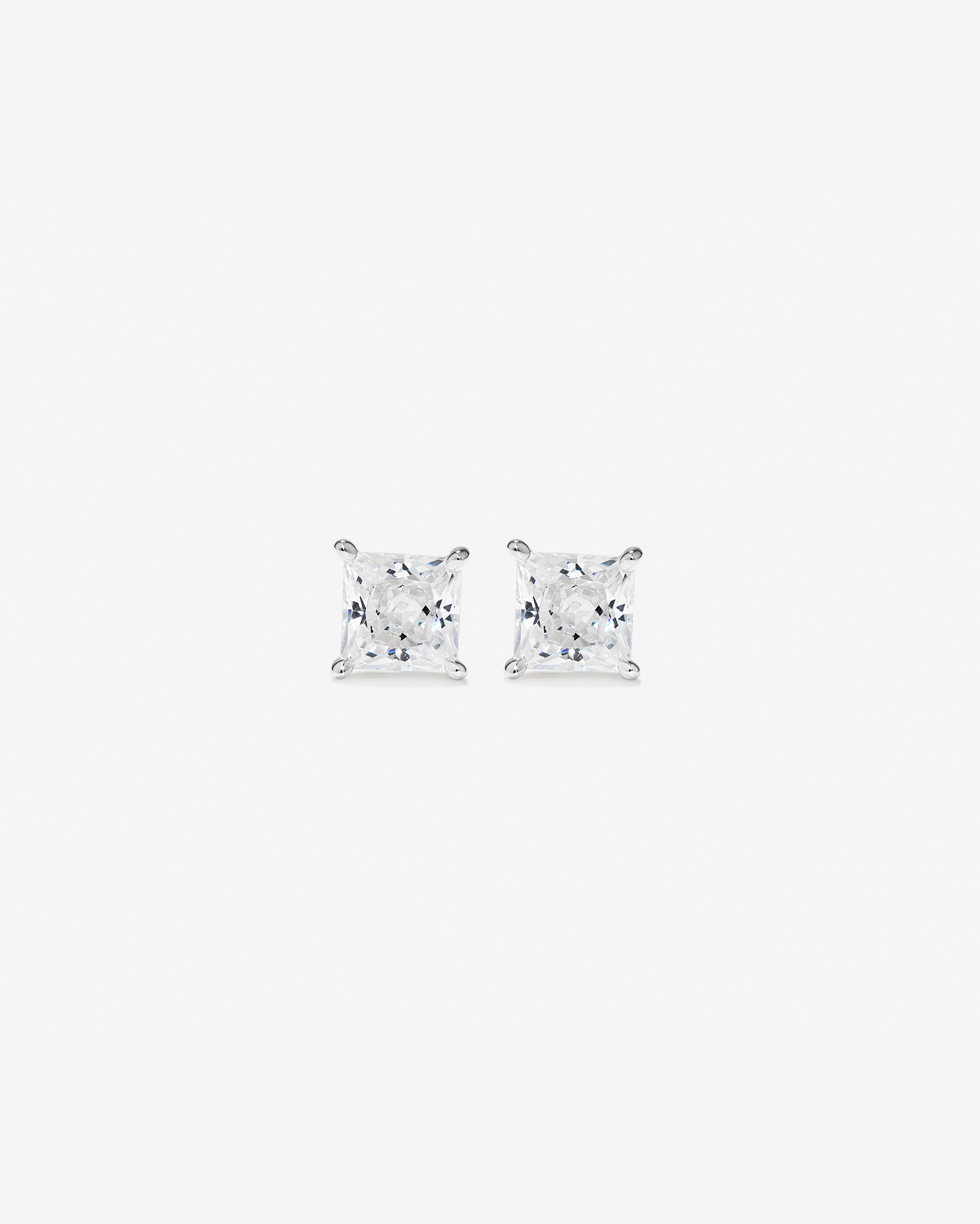 Boutons d'oreilles en argent sterling avec zircons cubiques