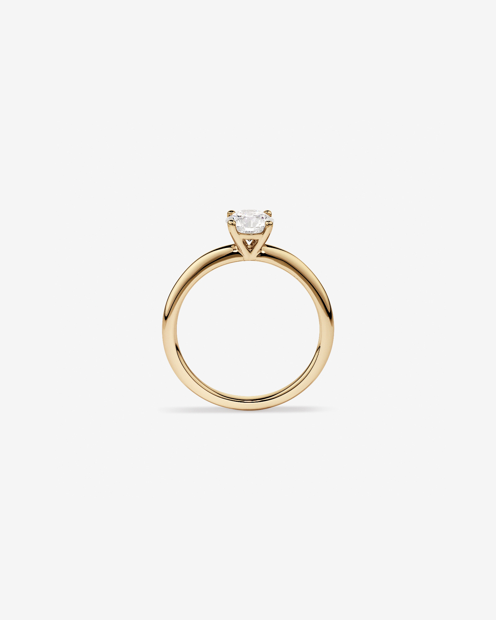 0.70 Carat TW Round Brilliant Laboratory-Grown Diamond Solitaire Engagement Ring in 14kt White Gold