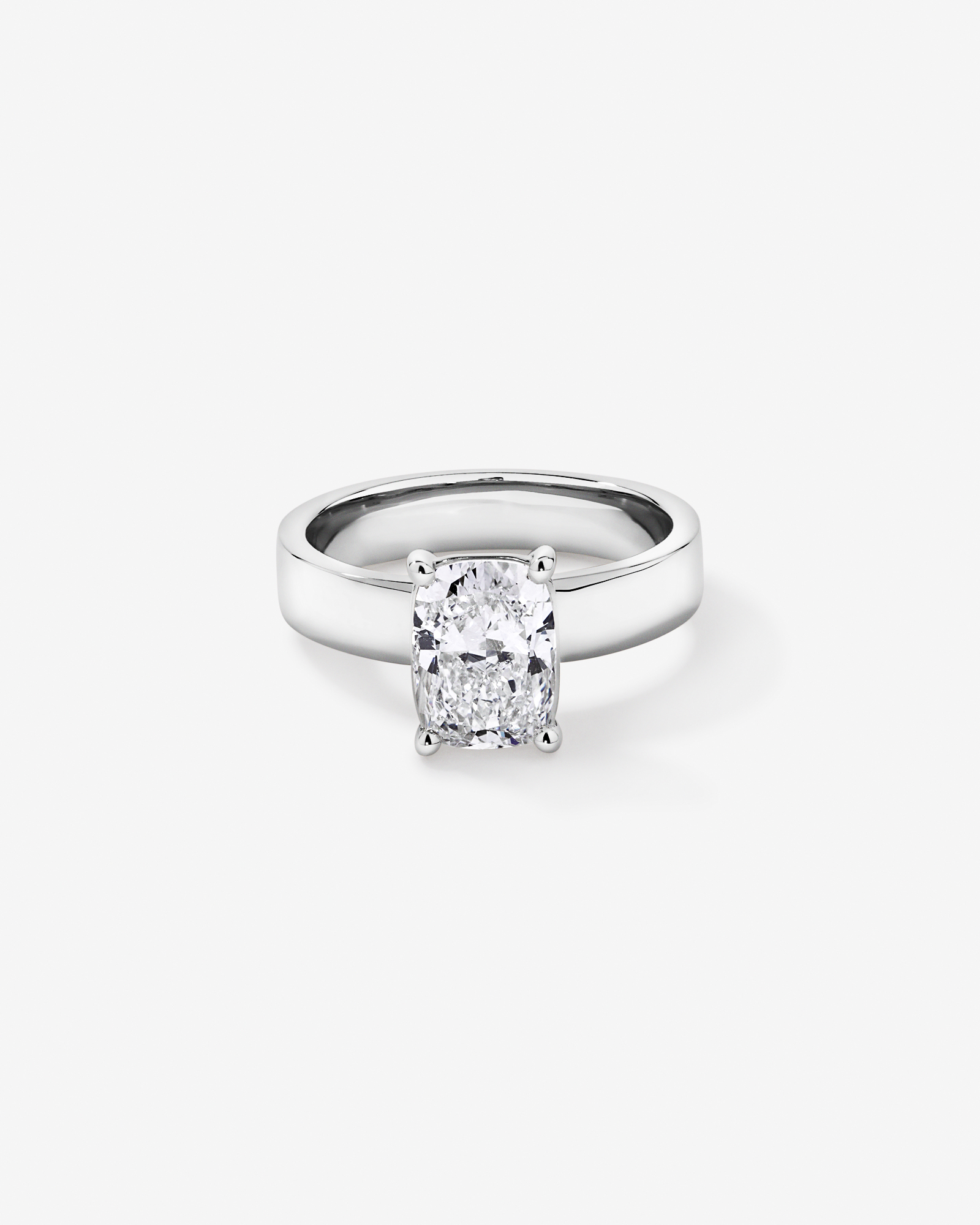 2.00TW Elongated Cushion Laboratory-Grown Diamond Solitaire Ring 14kt Yellow Gold
