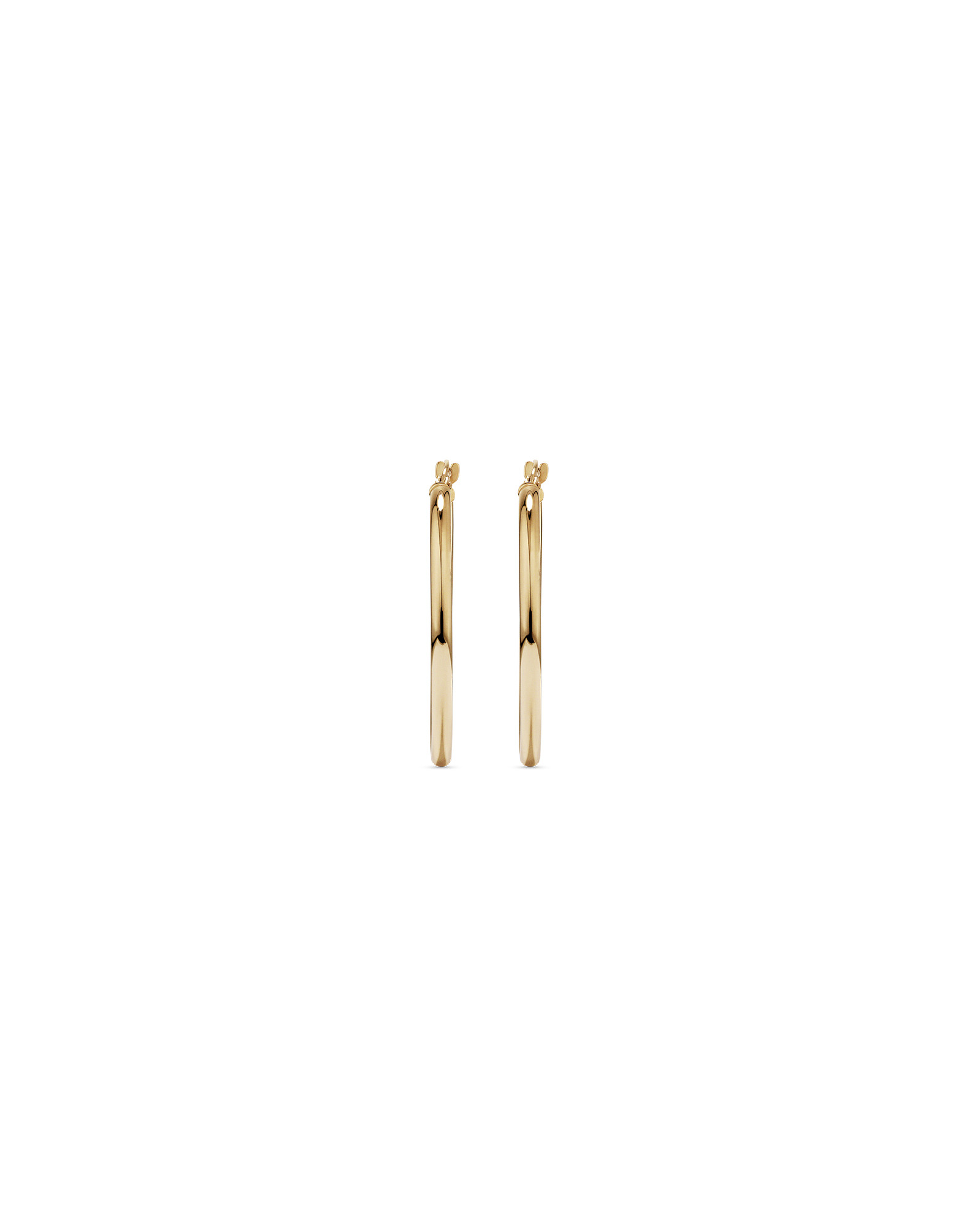 25mm Round Hoop Earrings in 10kt Yellow Gold