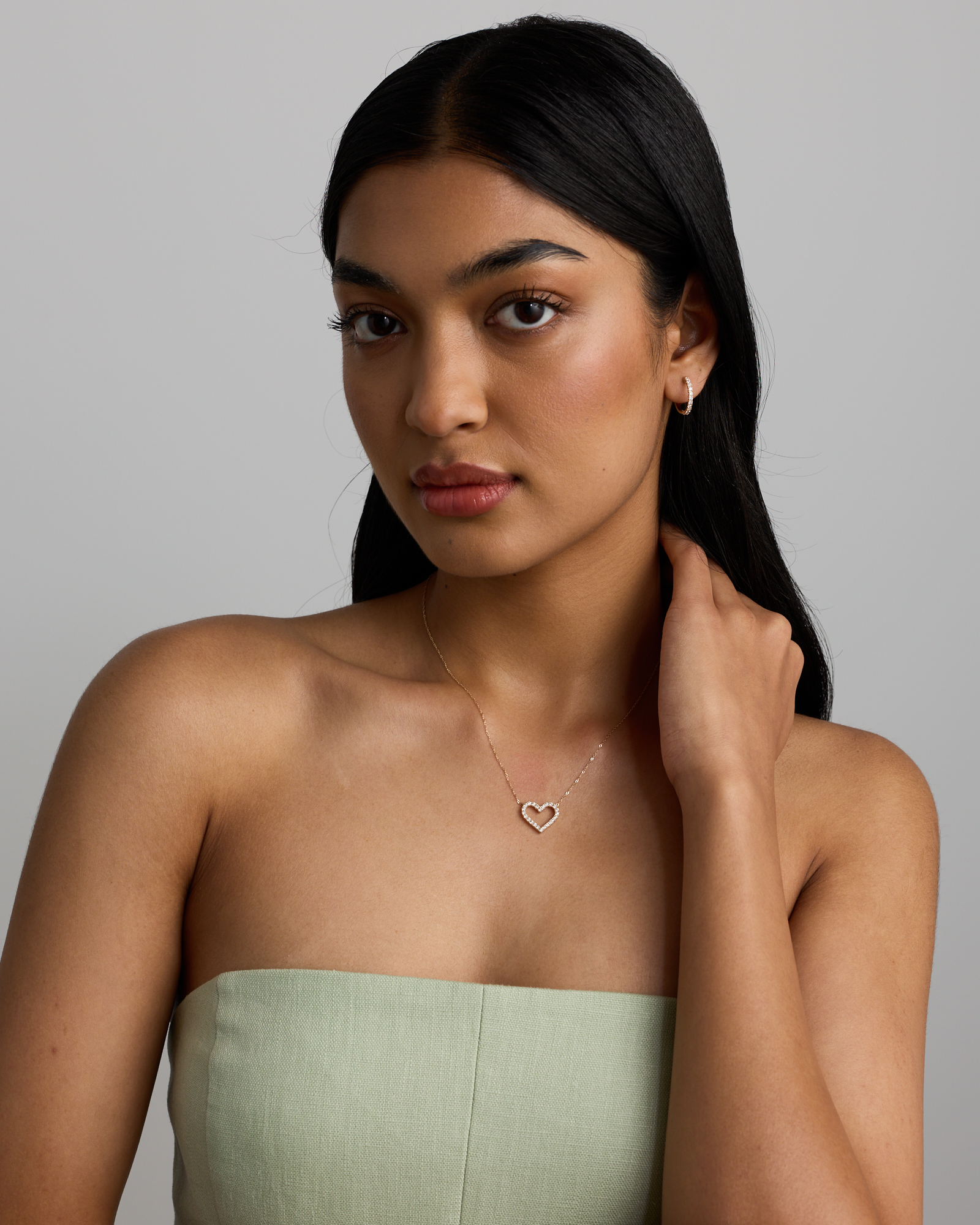 0.50 Carat TW Diamond Ethereal Heart Pendant in 10kt Yellow Gold