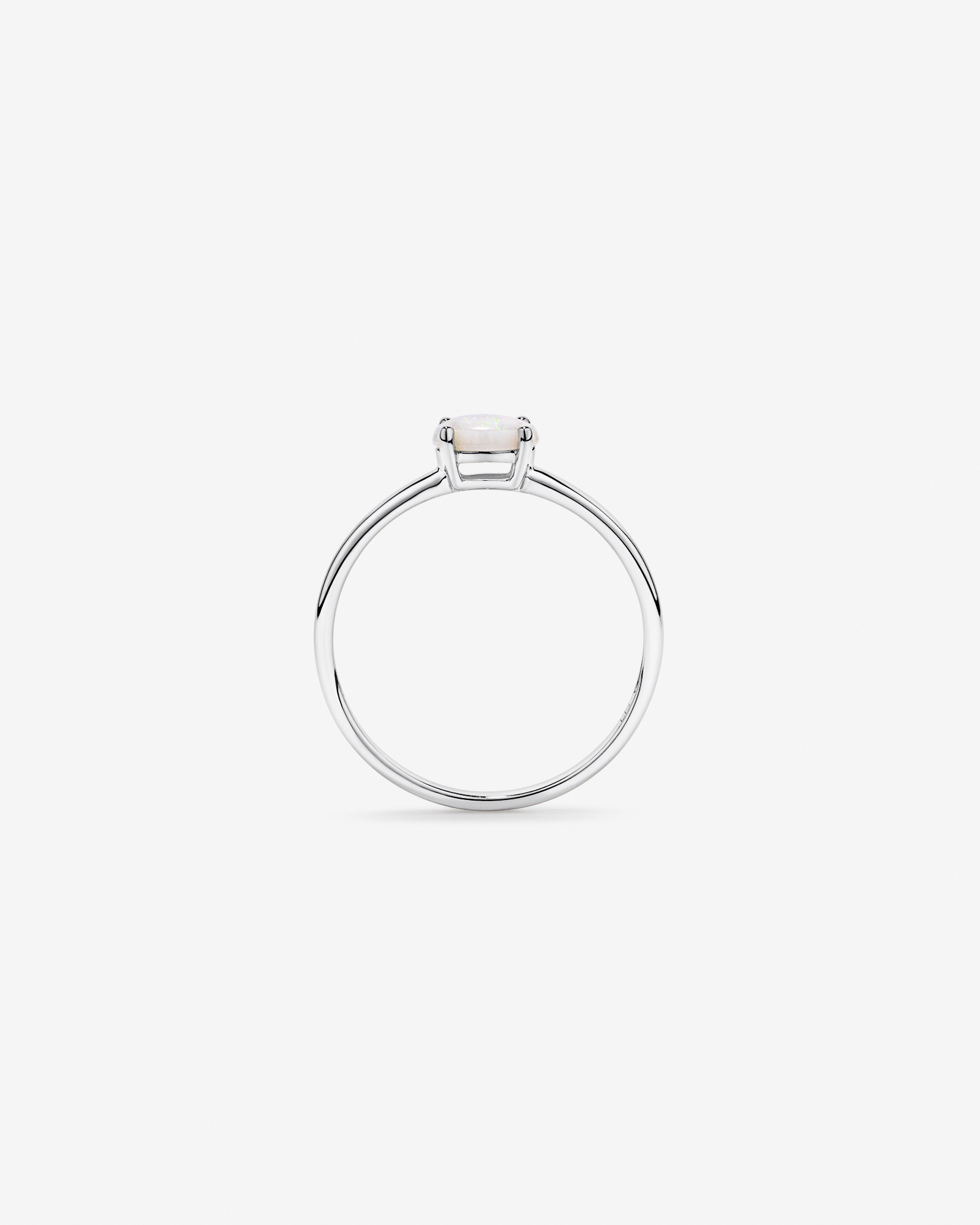 Australian Opal East-West Ring 10kt White Gold
