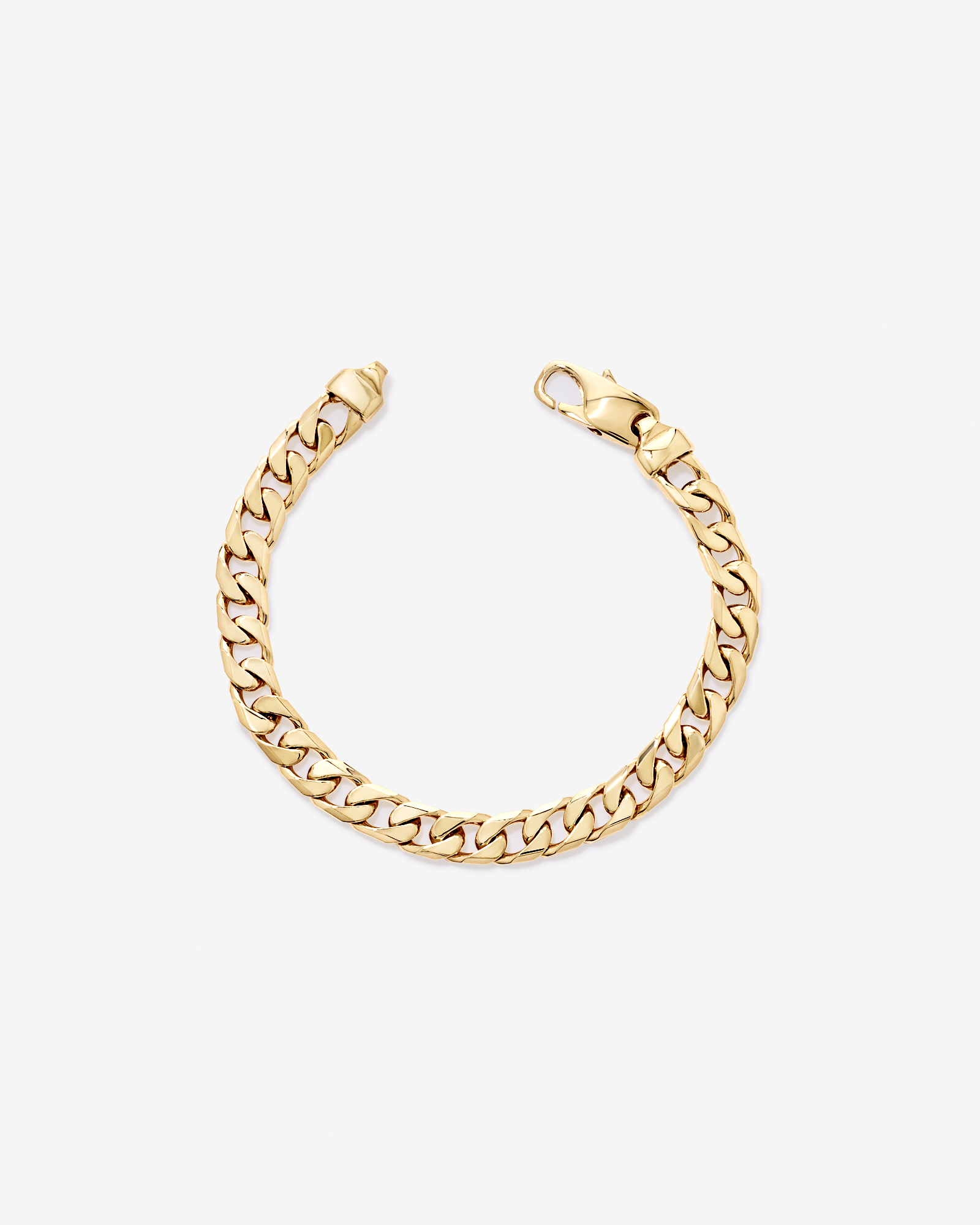 21cm (8") 8mm Curb Bracelet in 18ct Vermeil