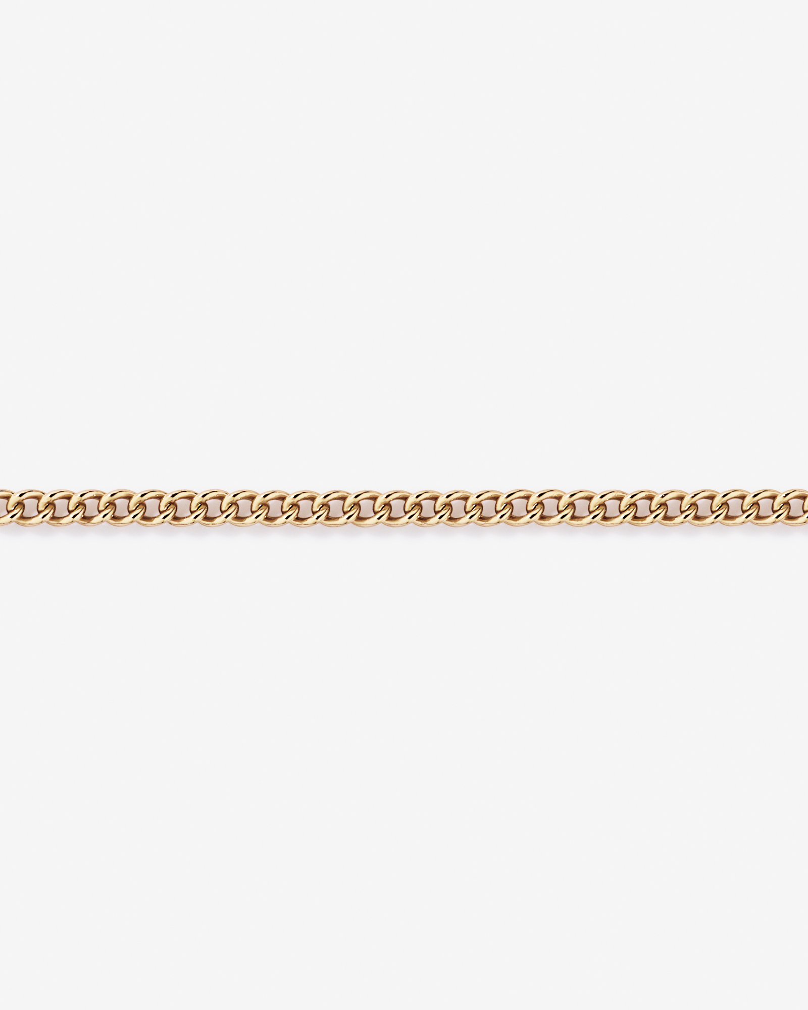 Chaîne gourmette ronde 50 cm (20 po) en vermeil 18 ct