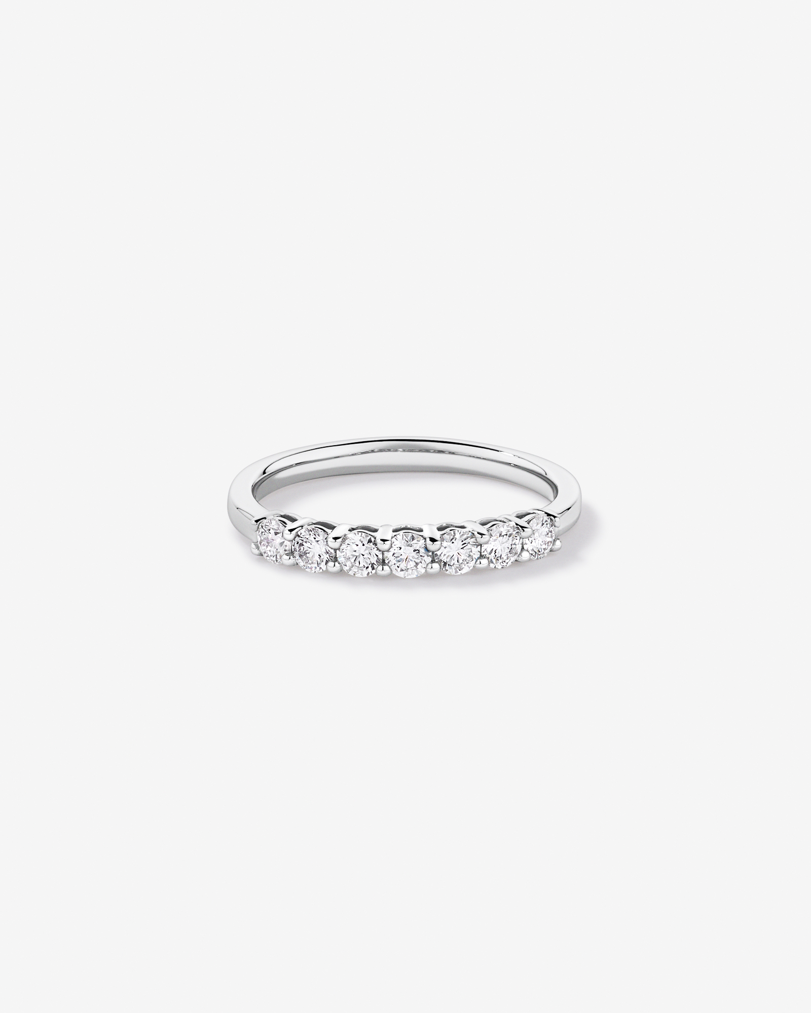 0.50 Carat TW Round Brilliant Wedding Band in Recycled Platinum