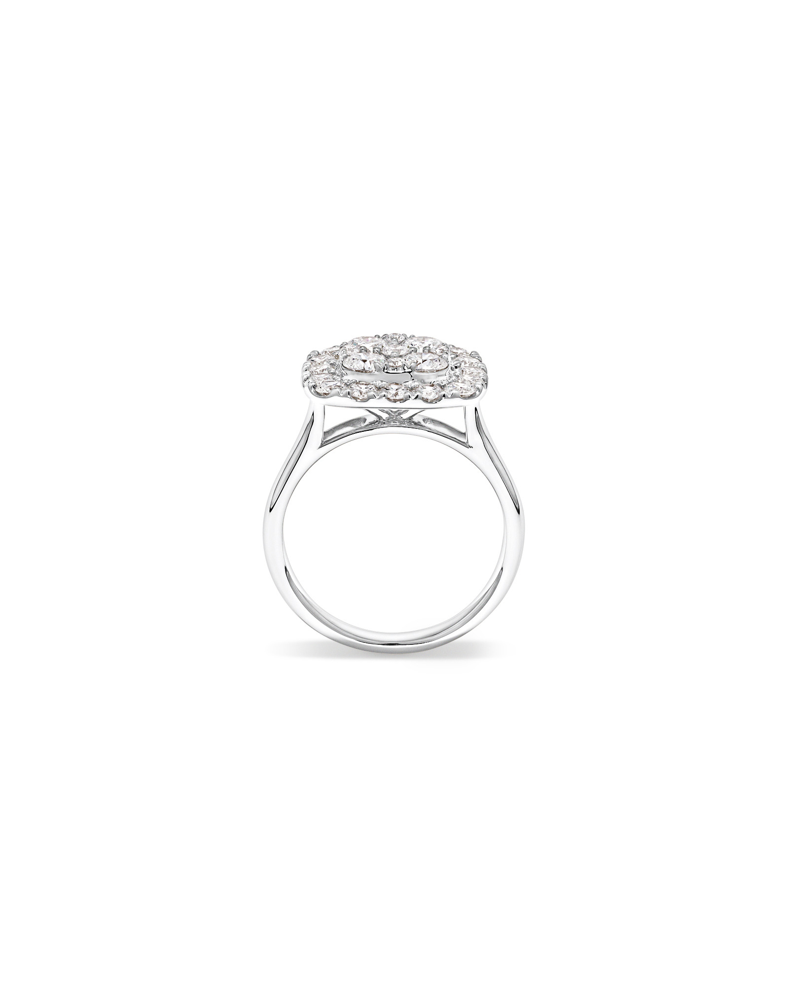 2.00 Carat TW Laboratory-Grown Diamond Cluster Ring 10kt Gold
