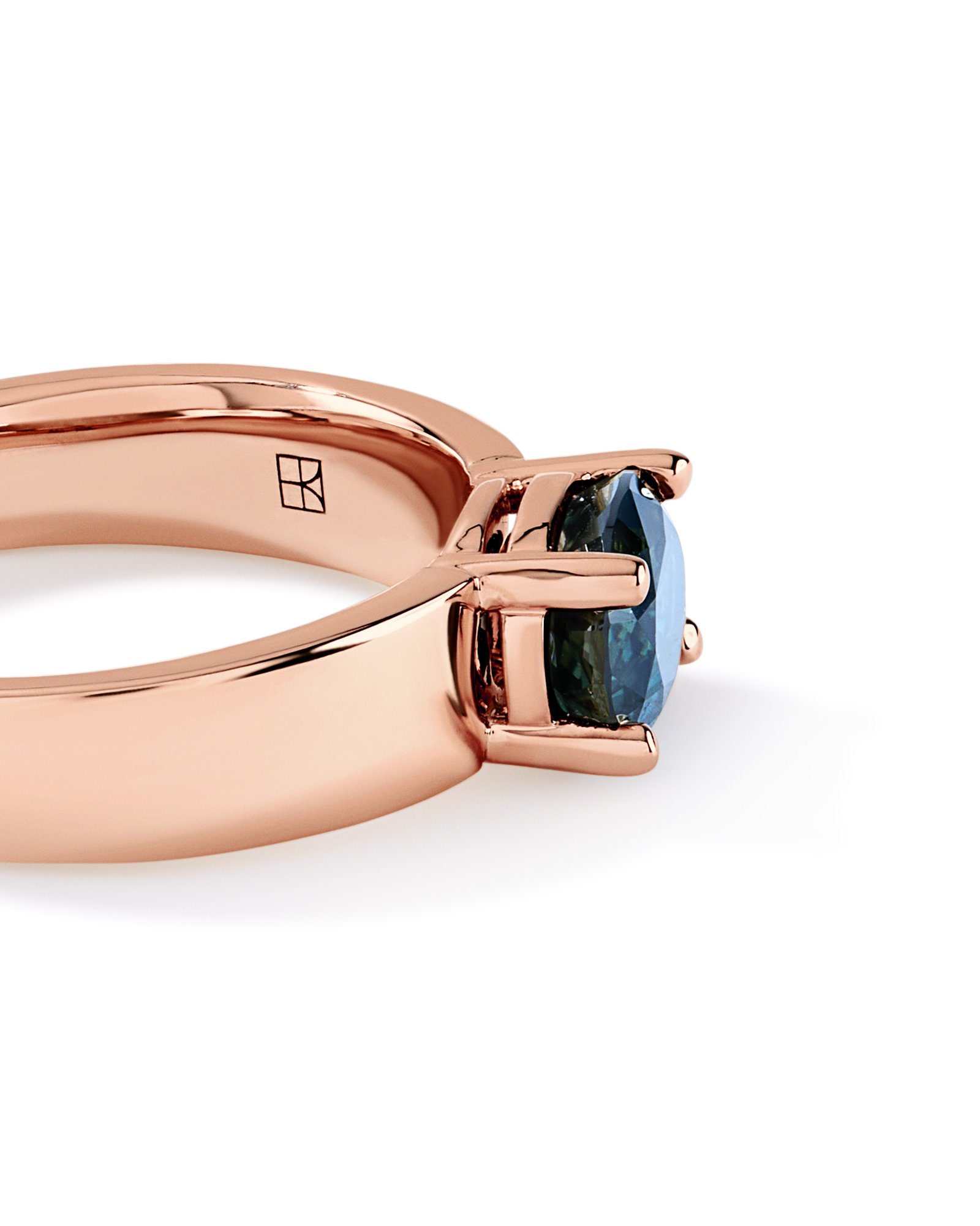 Australian Parti Sapphire East-to-West Set Ring 10kt Rose Gold