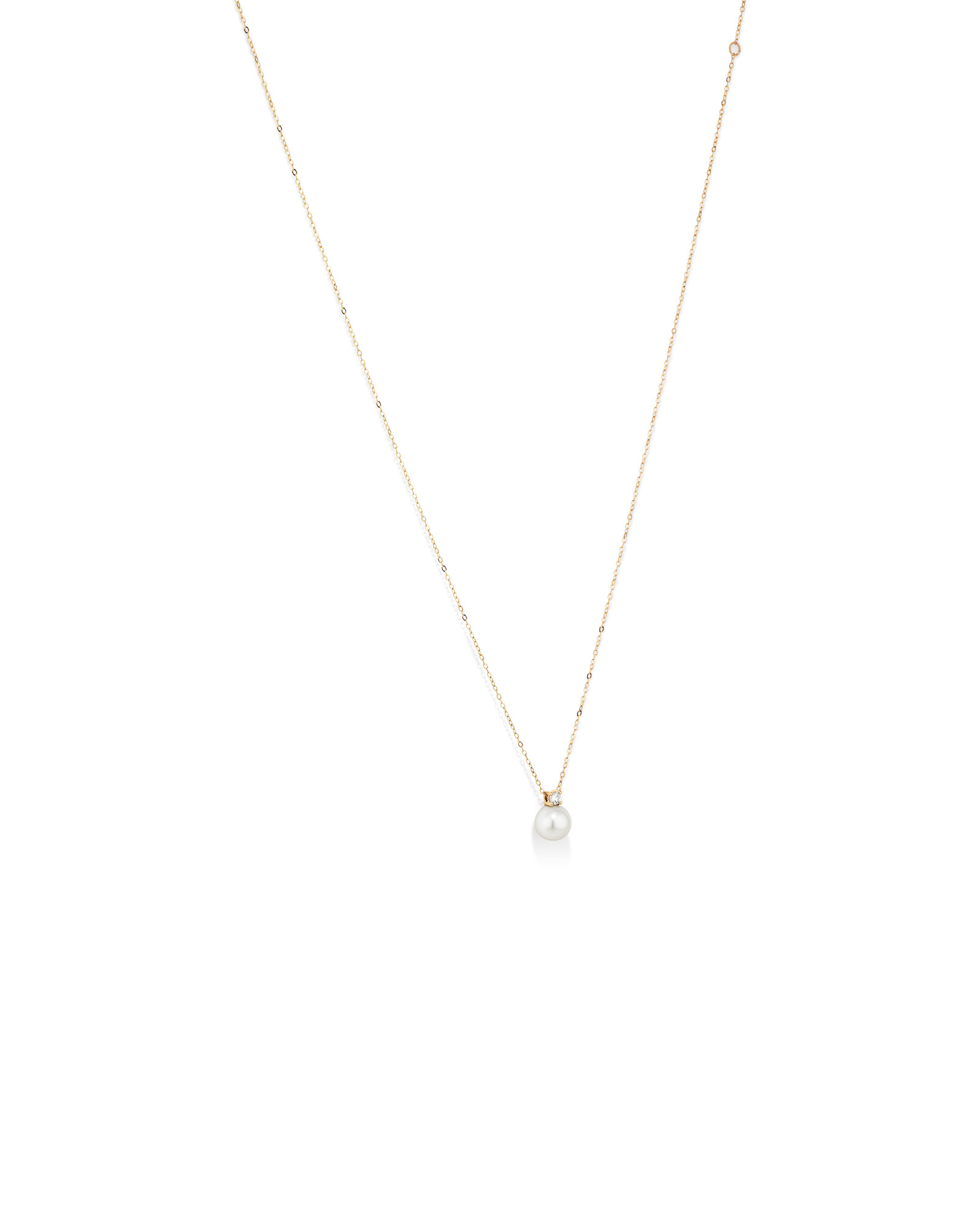 Pendentif en perles de culture d'eau douce et diamants en or jaune 10 carats