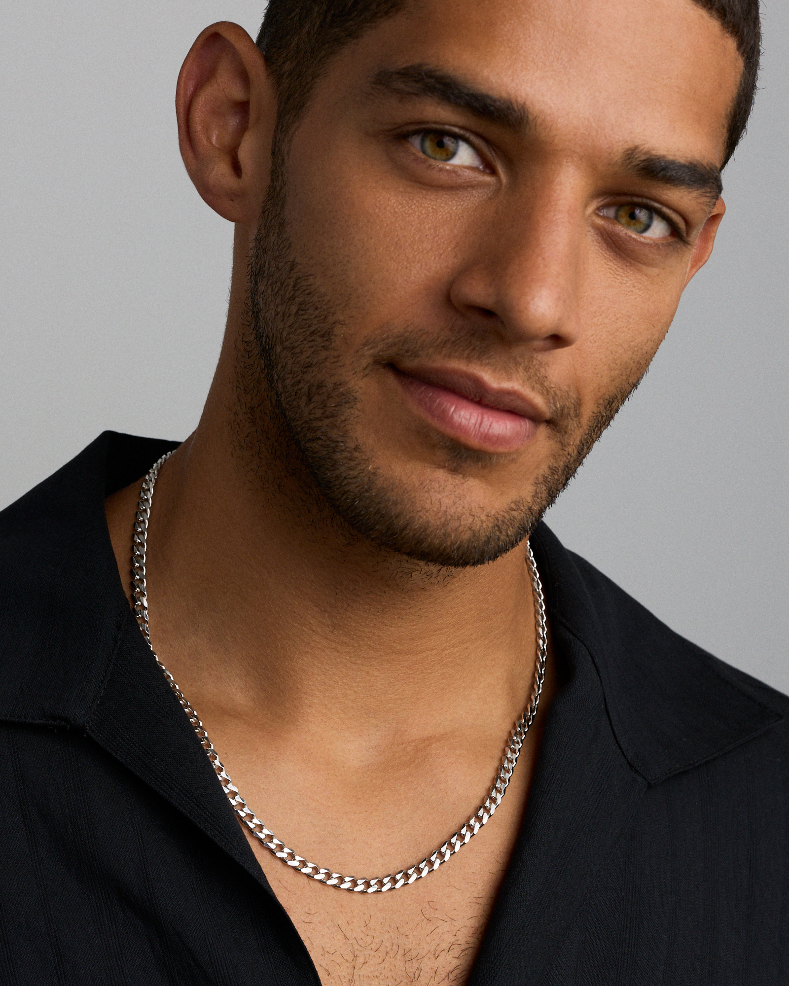 Collier Chaîne Curb Biseautée En Argent Sterling, 55 Cm (22 Po), Largeur 5,3 Mm