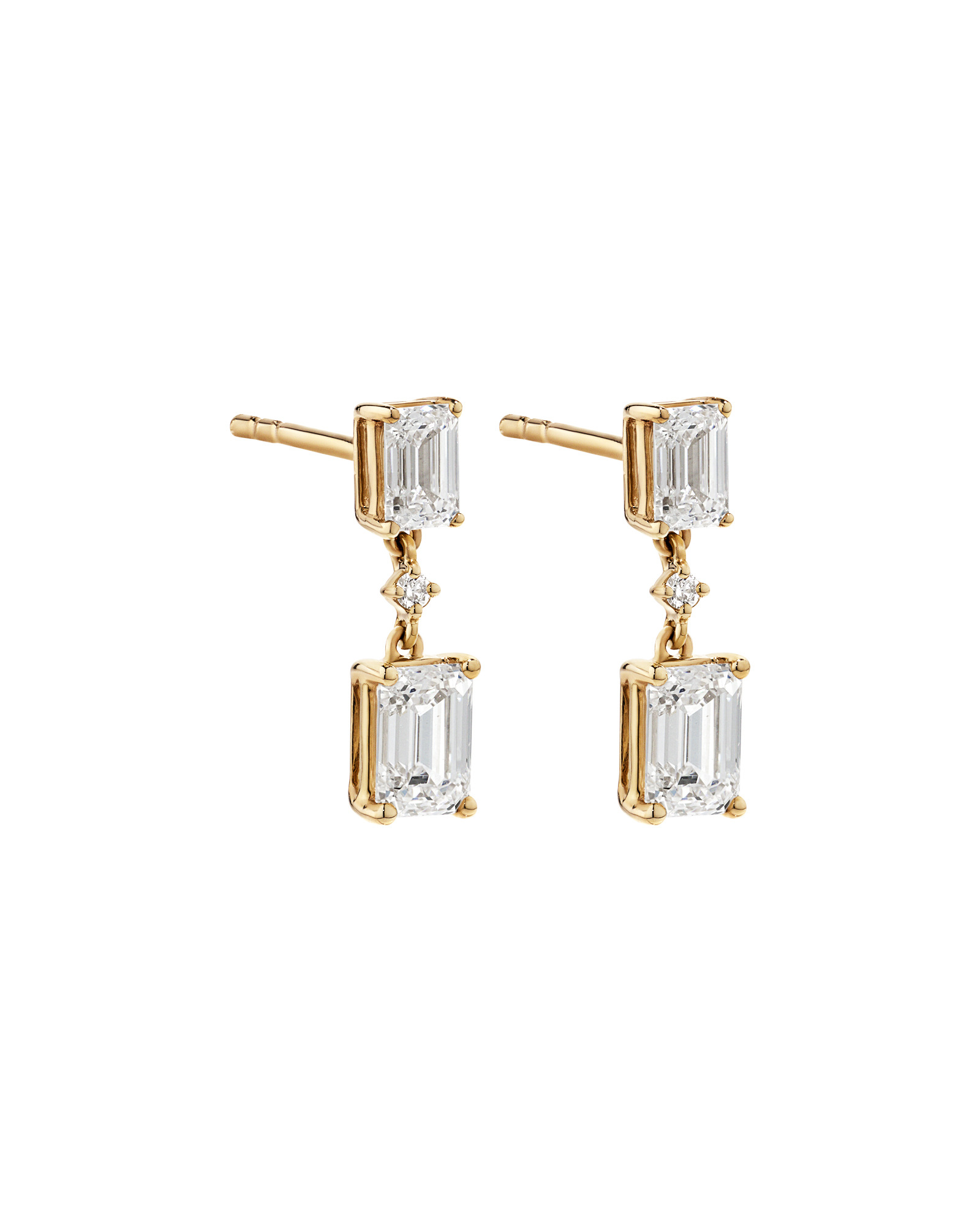 1.51TW Laboratory-grown Diamond Drop Earrings in 10kt Gold