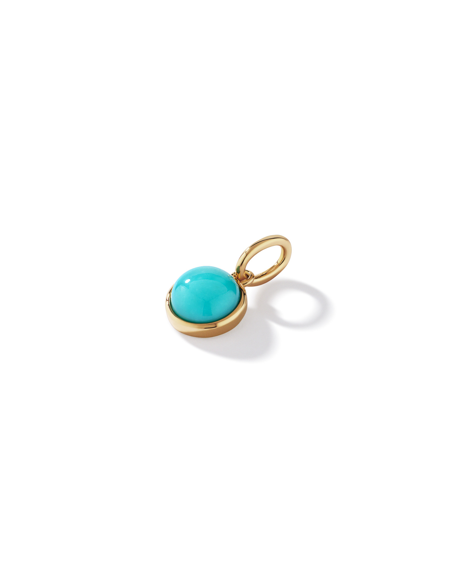 Pendentif rond turquoise en vermeil 18kt