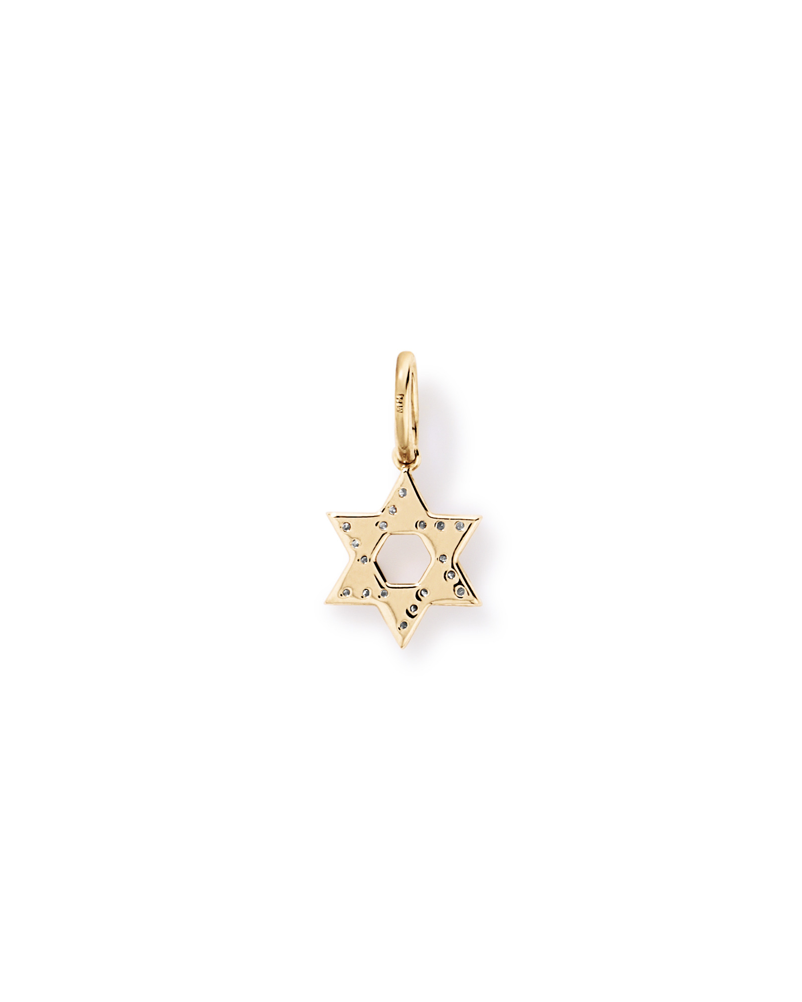 Diamond Star Of David Pendant in 10kt Yellow Gold