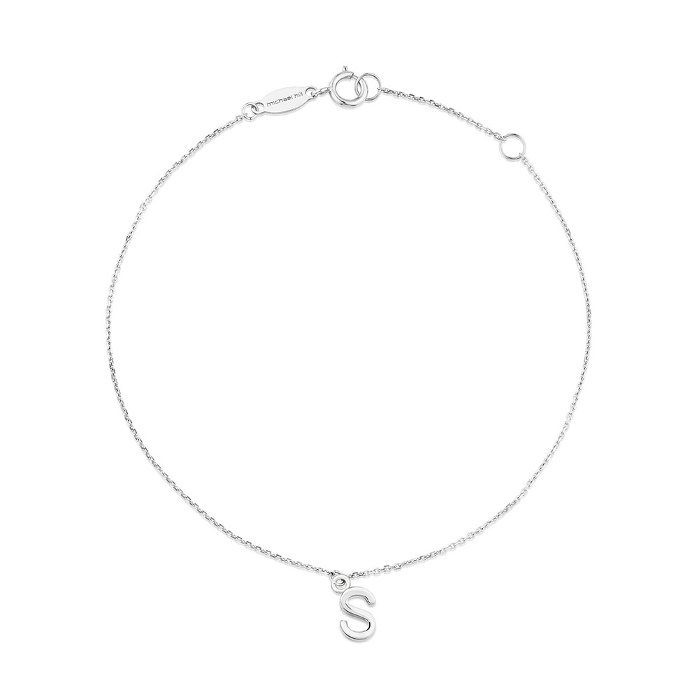 19cm (7.5") Initial Bracelet in Sterling Silver
