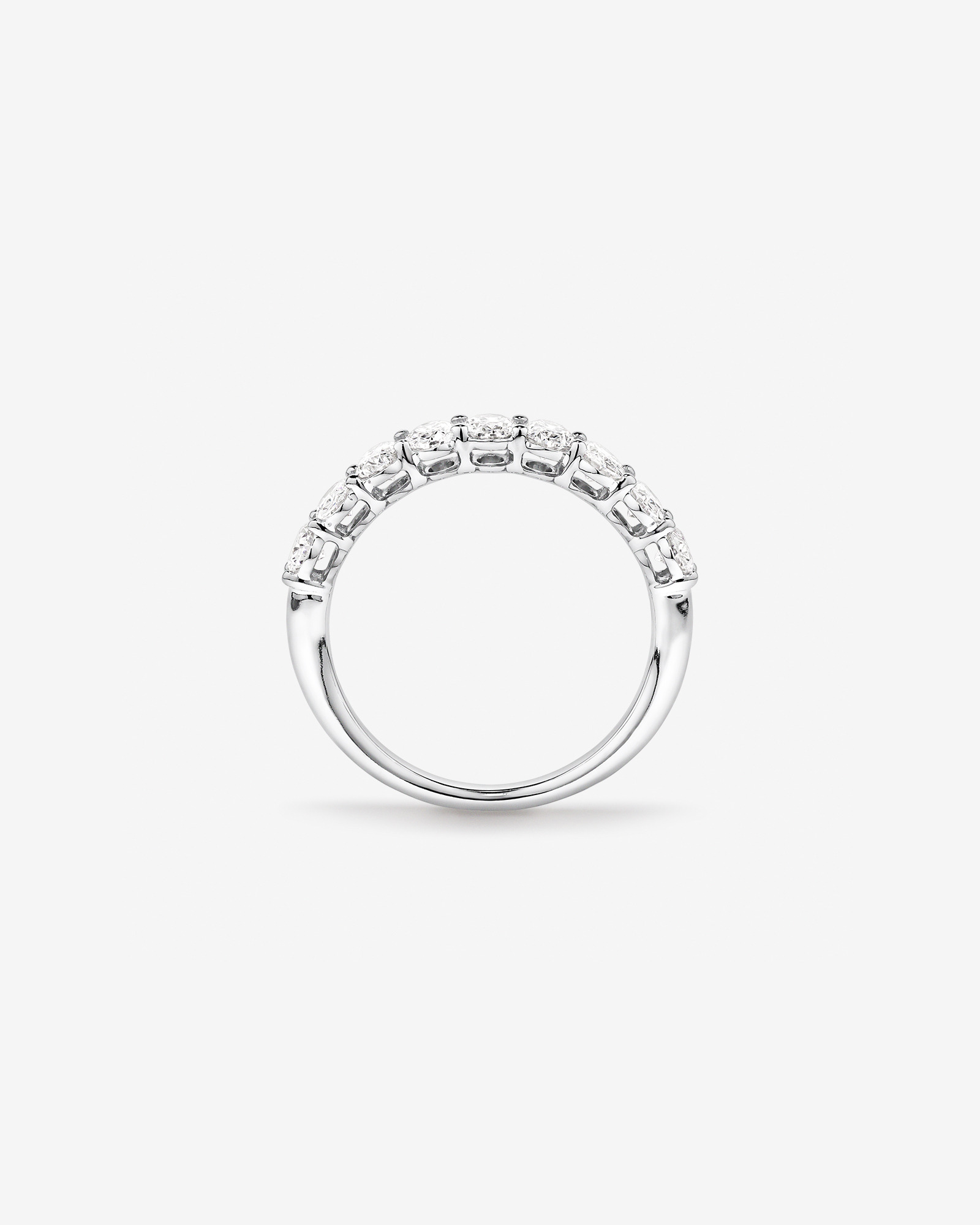 1.17 Carat TW Oval Laboratory-Grown Diamond Wedding Ring 14kt White Gold