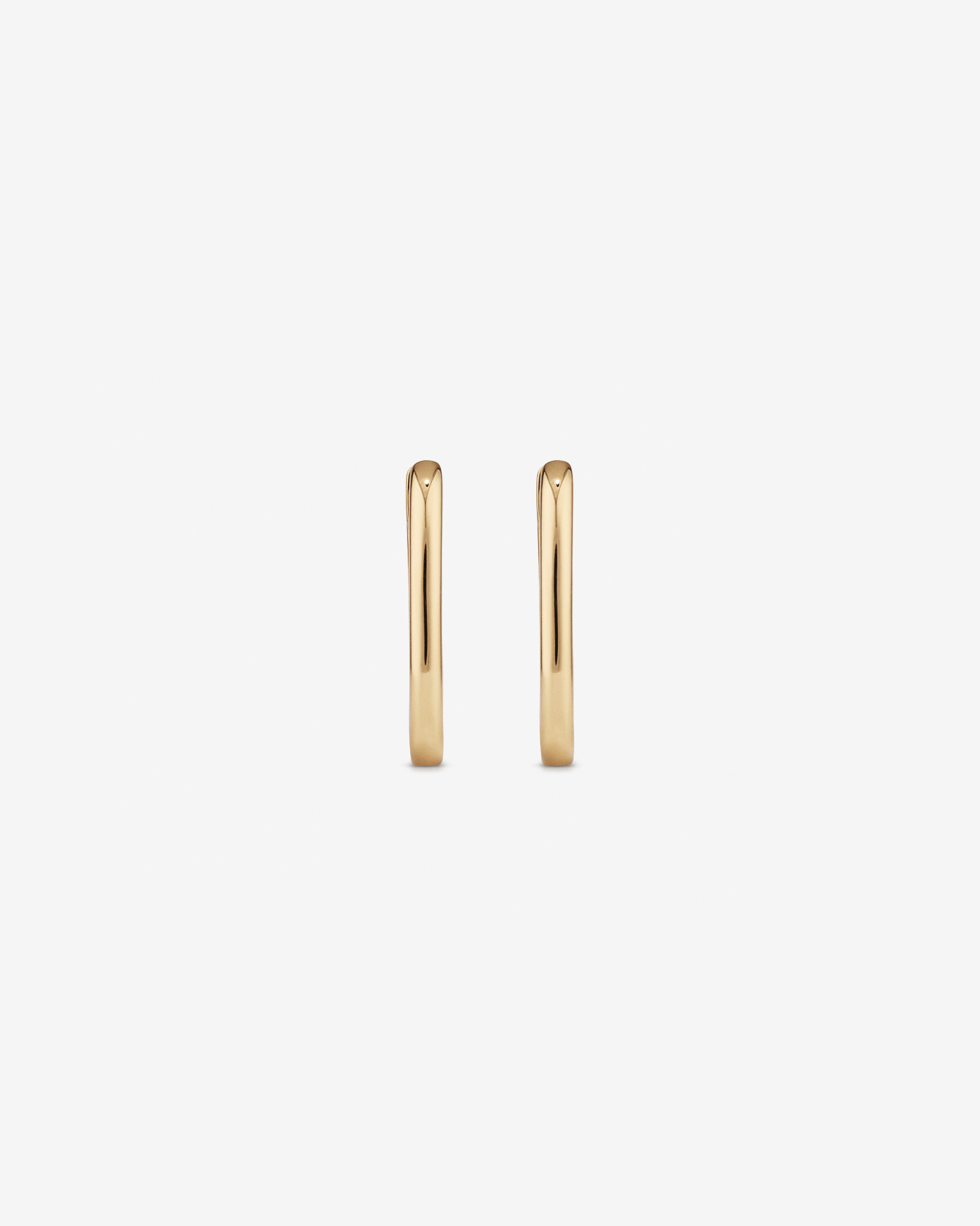 Huggie Paperclip Earrings in 10kt Yellow Gold