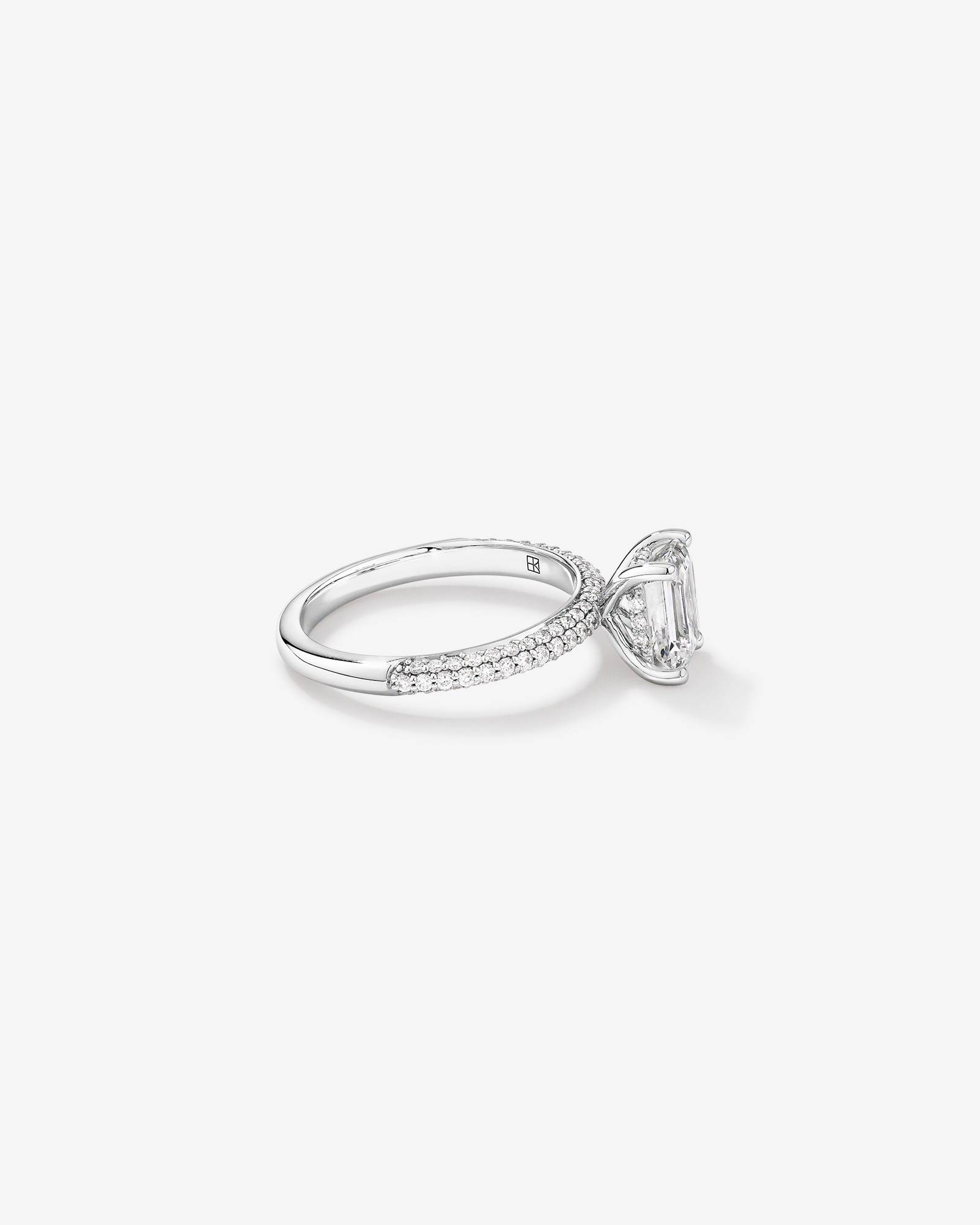 1.94 Carat TW Emerald Cut Laboratory-Grown Diamond Engagement Ring 14kt White Gold