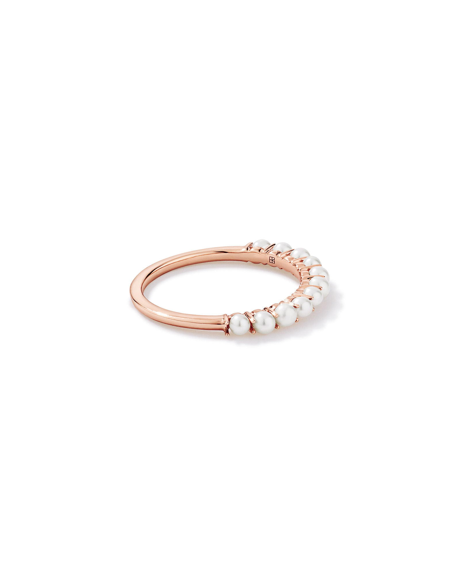 Cultured Freshwater Pearl Band Ring 10kt Rose Gold