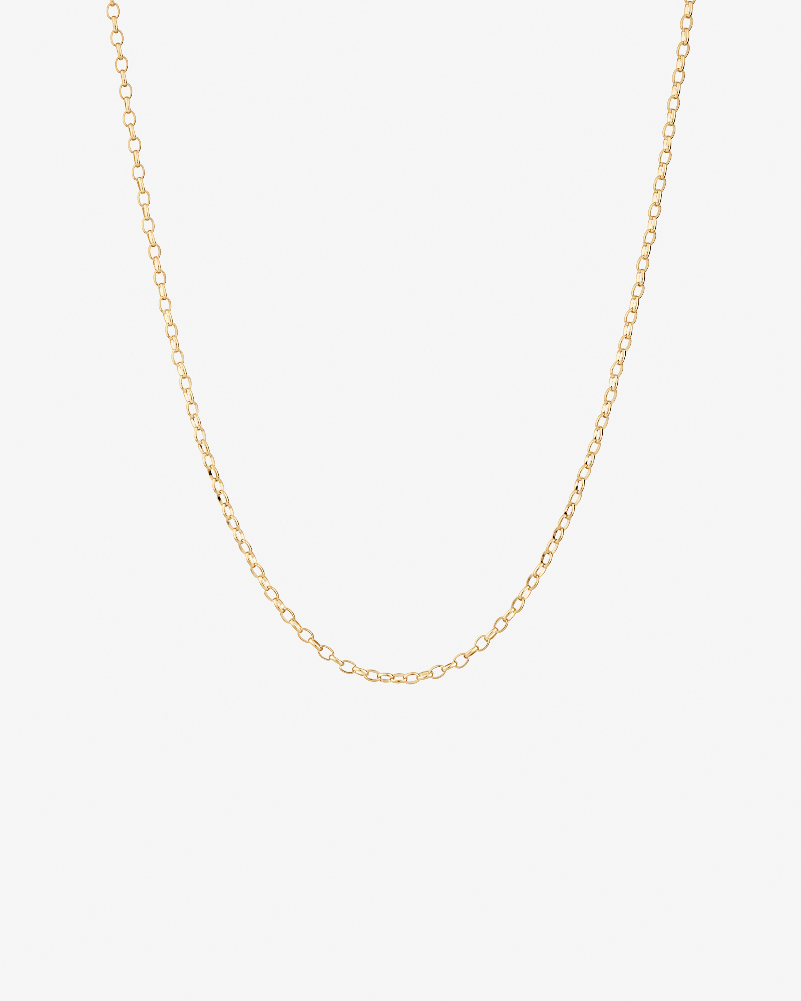 Chaîne belcher ovale de 55 cm en or jaune 10 K
