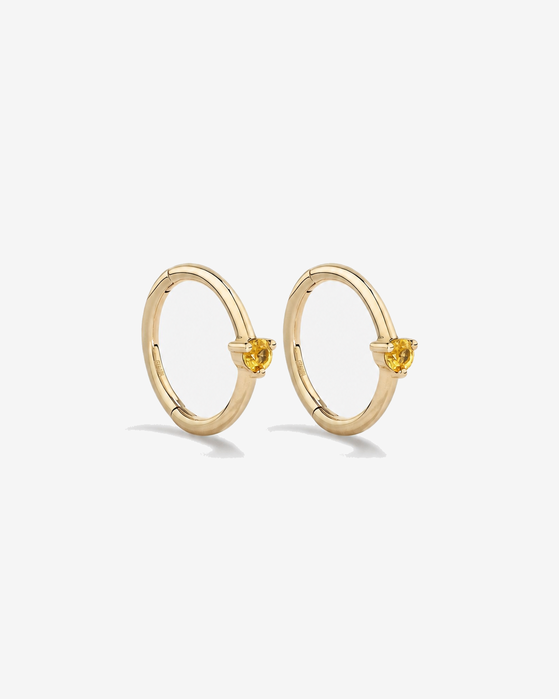 10mm Citrine Accent Sleepers in 10kt Yellow Gold