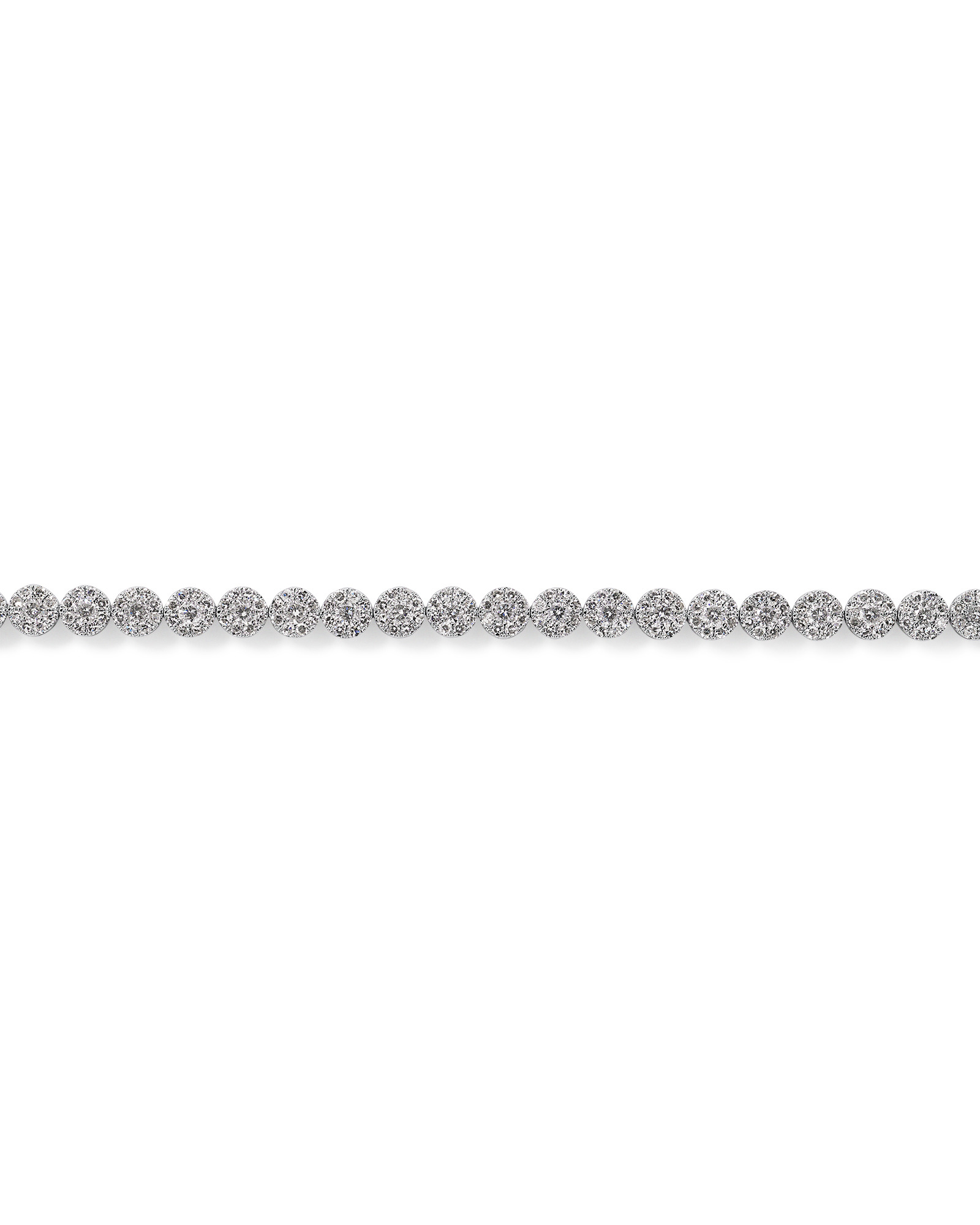 Bubble Tennis Bracelet with 3.03 Carat TW of Diamonds in 14kt White Gold