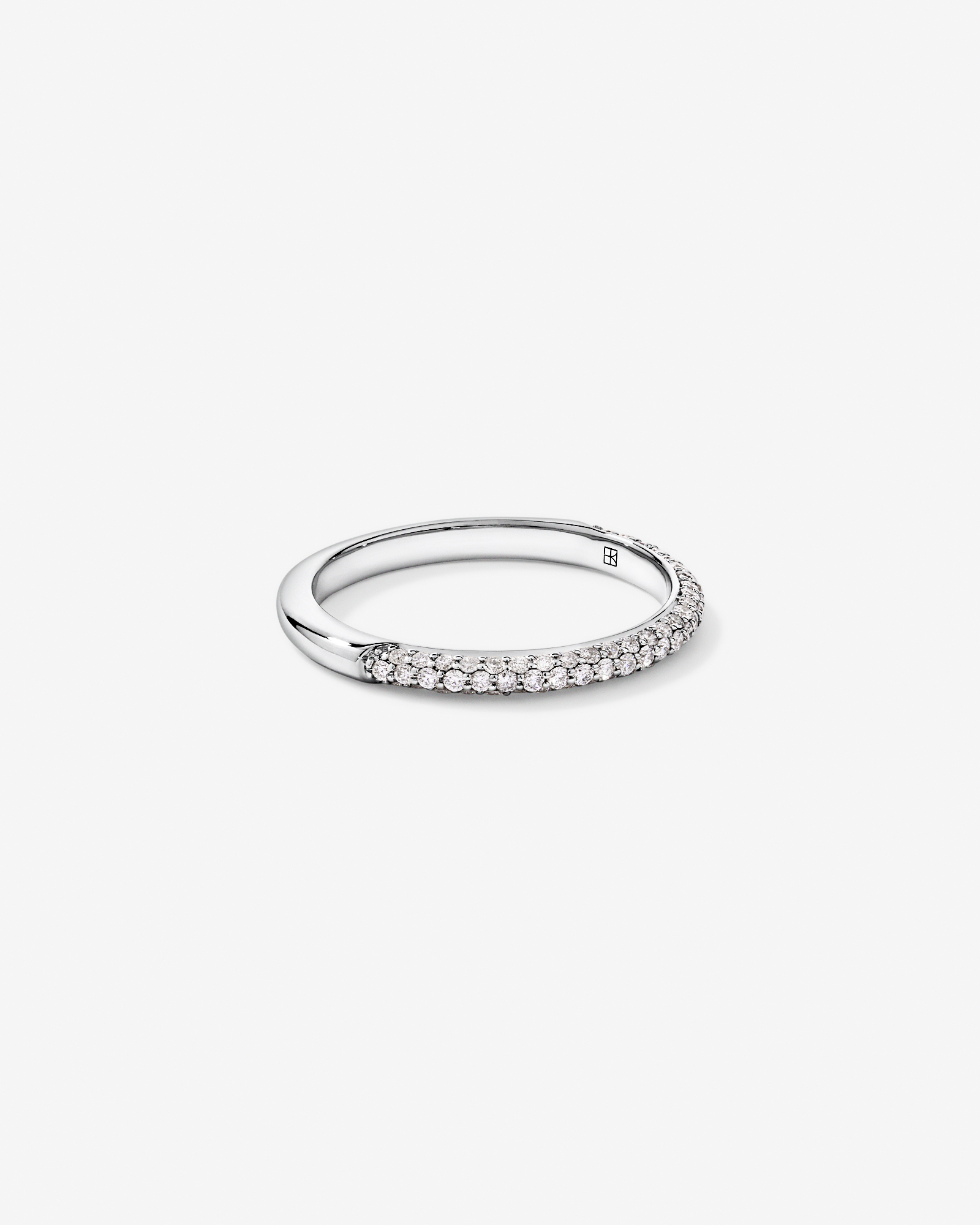 0.40TW Round Brilliant Pavé Diamond Wedding Band 14kt Gold