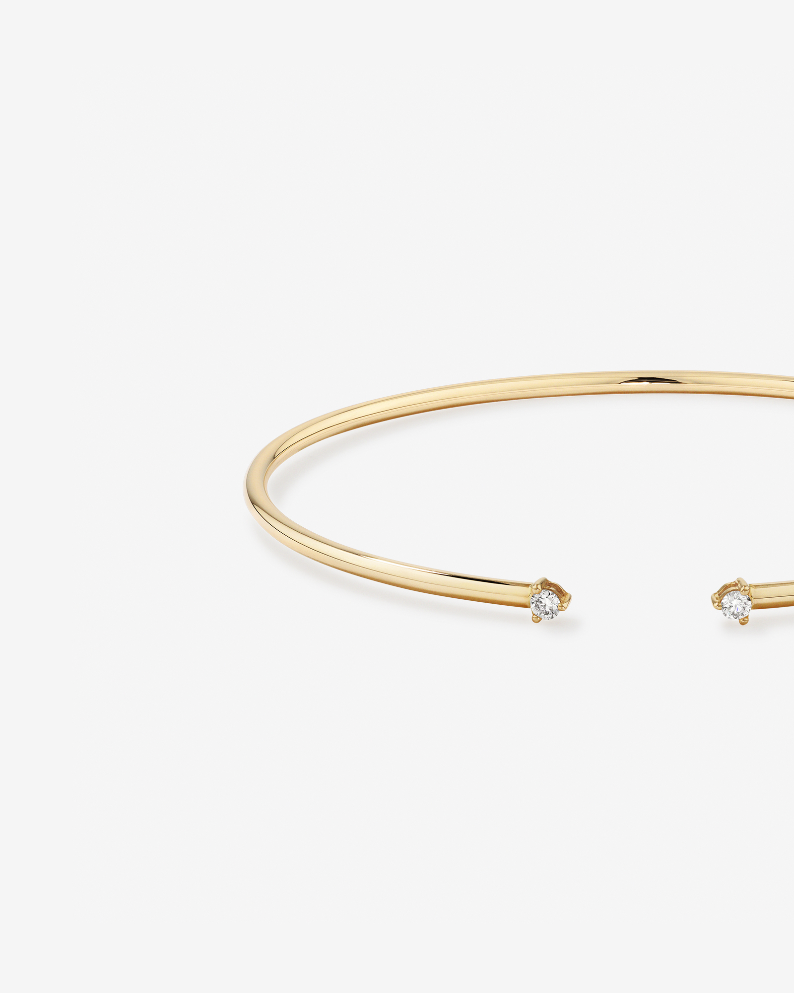 Diamond Torque Bangle in 10kt Yellow Gold