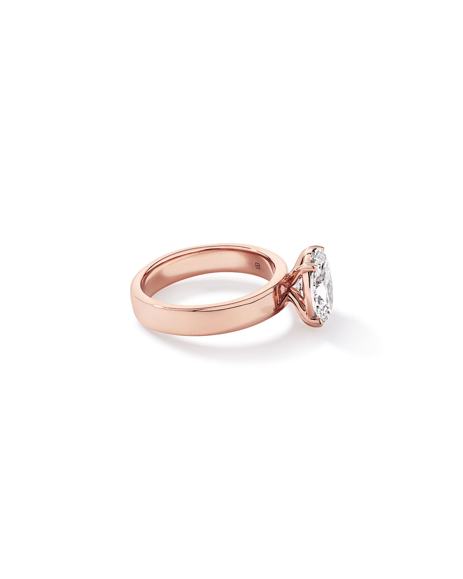2.00TW Oval Laboratory-Grown Diamond Solitaire Ring 14kt Rose Gold