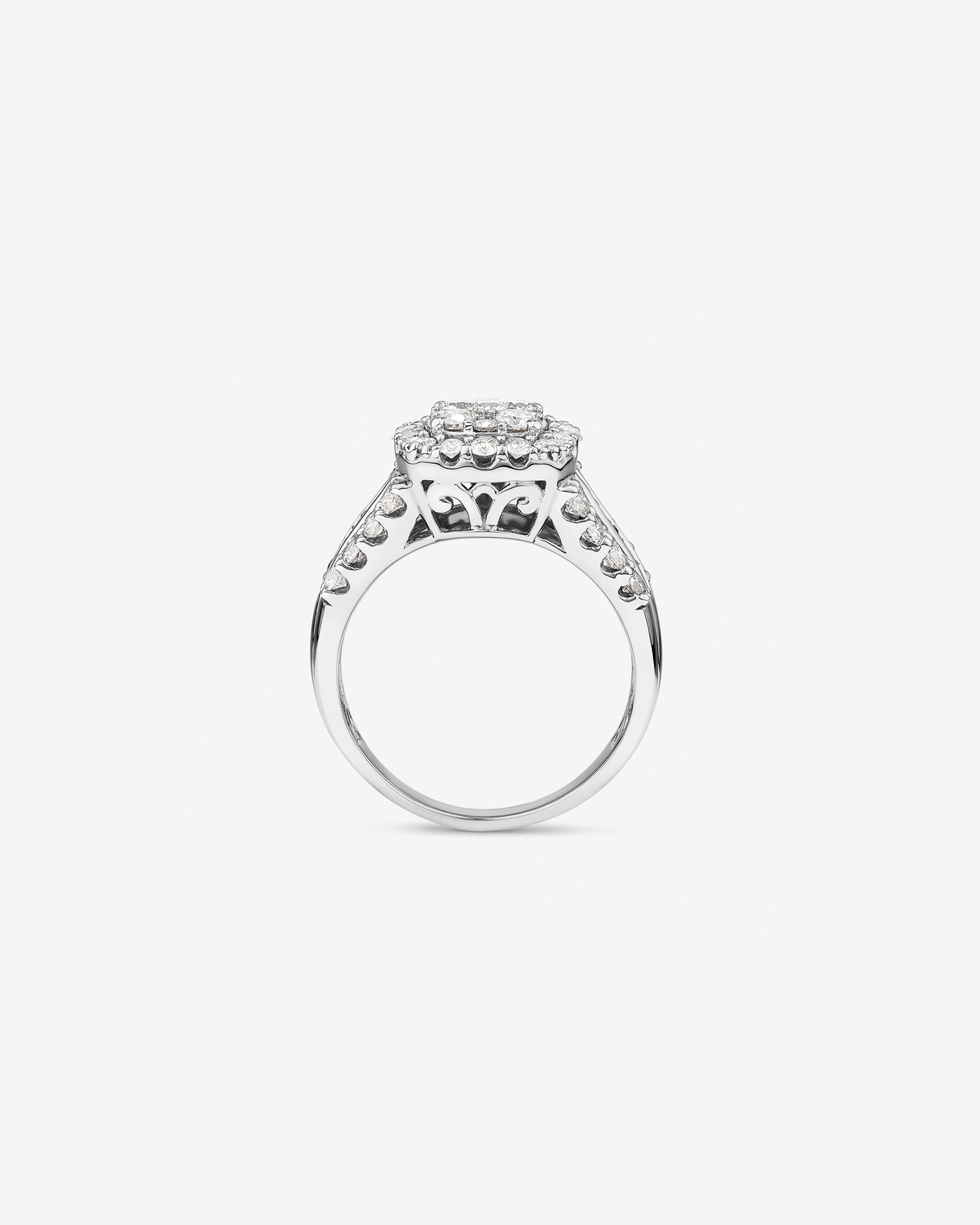 Engagement Ring with 1.50 Carat TW of Diamonds in 14kt White Gold