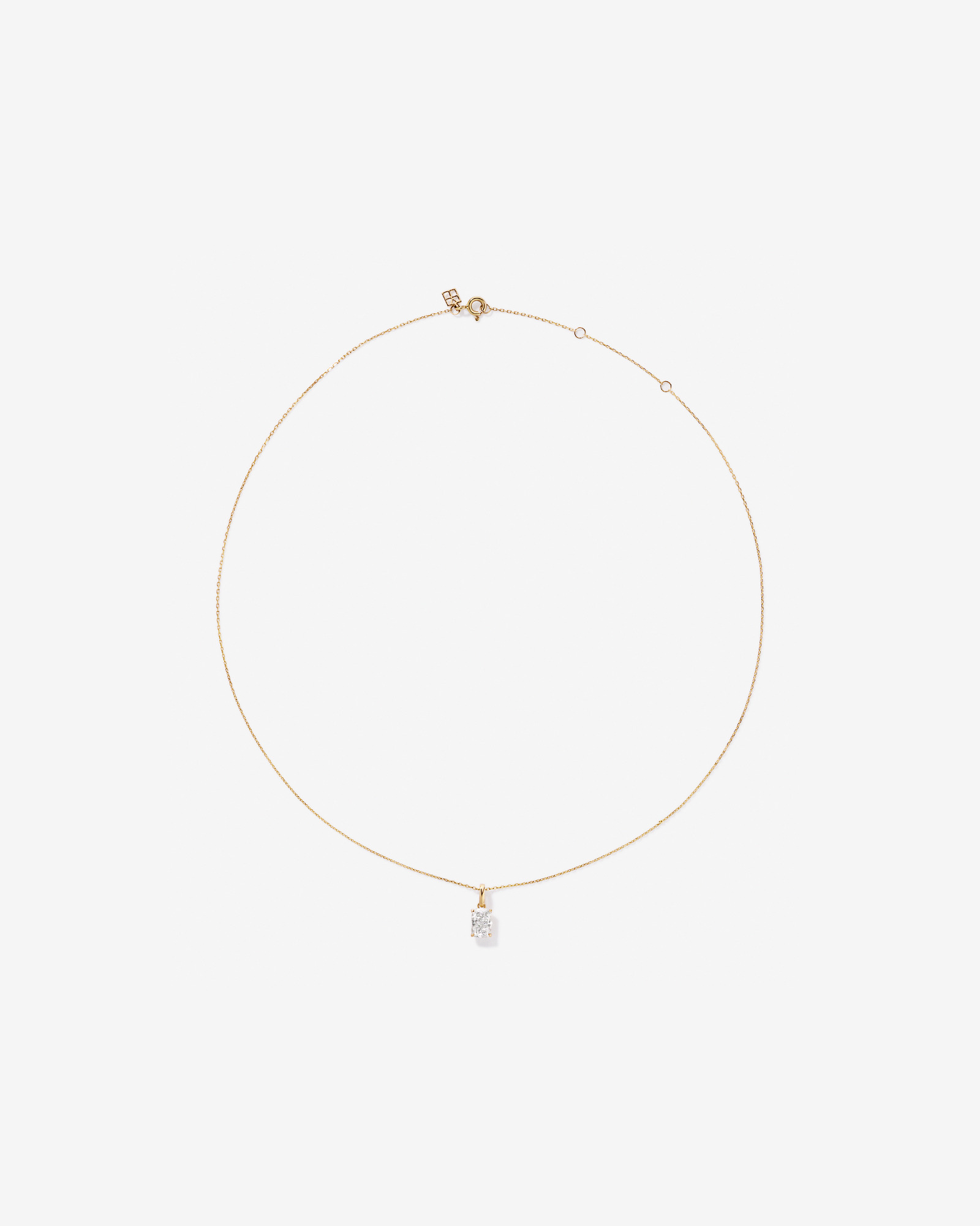 Pendentif en diamant TW cultivé en laboratoire de 1,00 carat en or jaune 10 carats