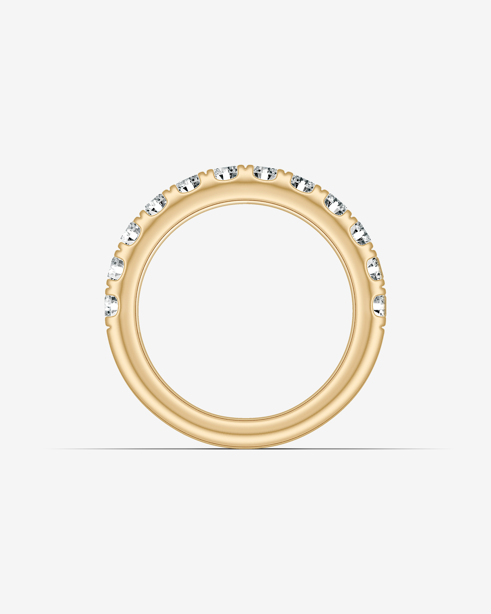 1.00 Carat TW Claw Set Diamond Wedding Ring in 14kt Yellow Gold