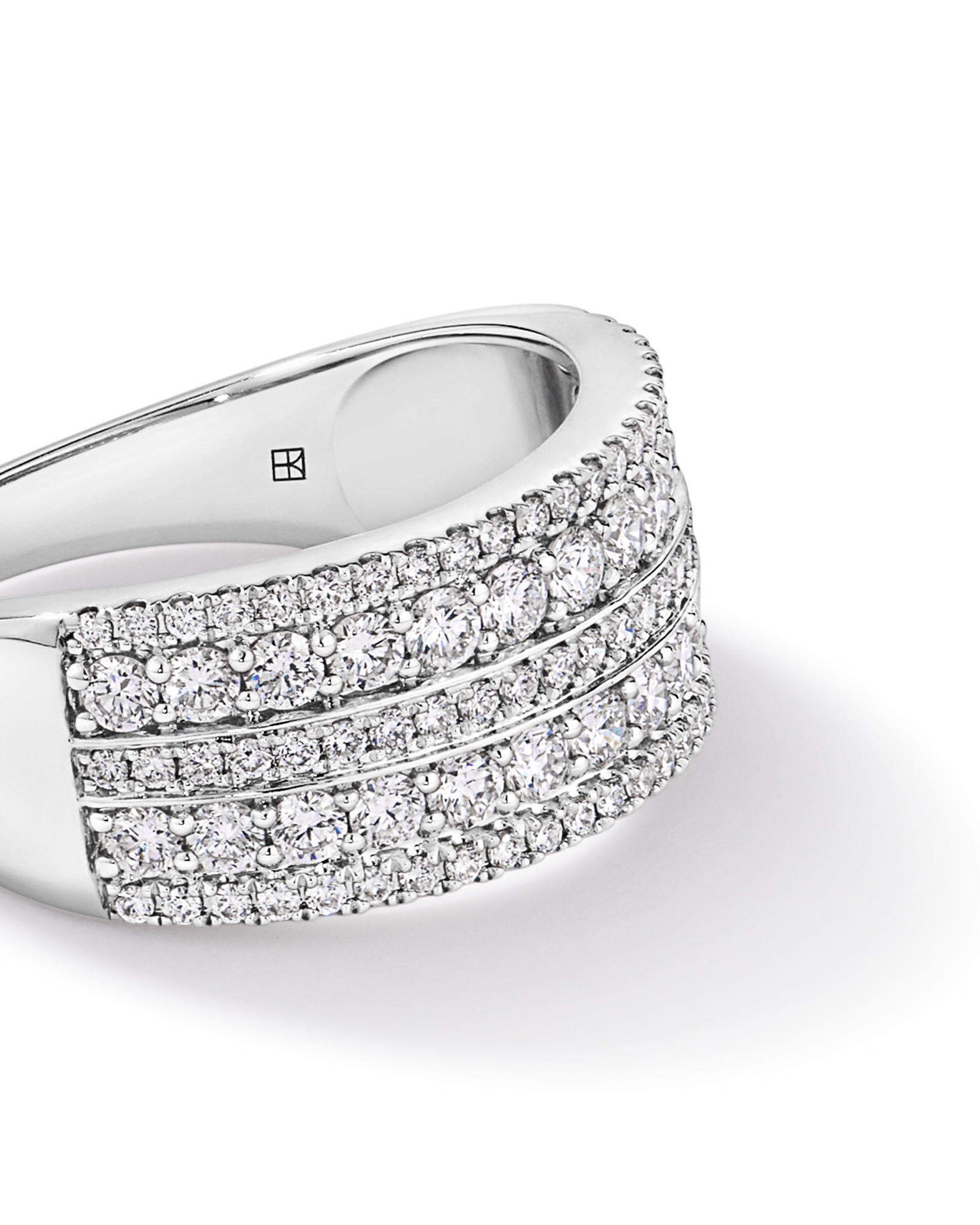 1.00TW Lab Diamond Wide Ring 10kt White Gold