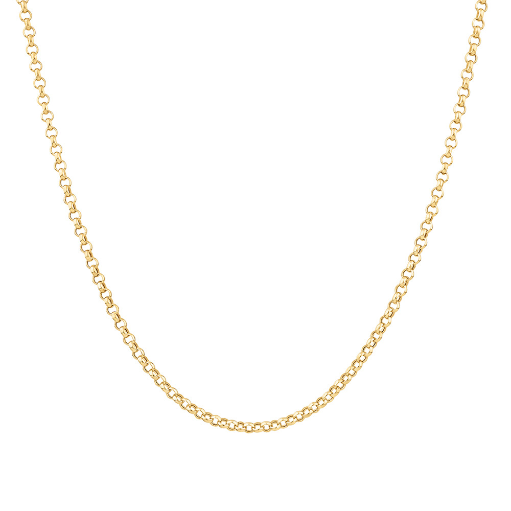 50cm (20") Hollow Belcher Chain in 10kt Yellow Gold