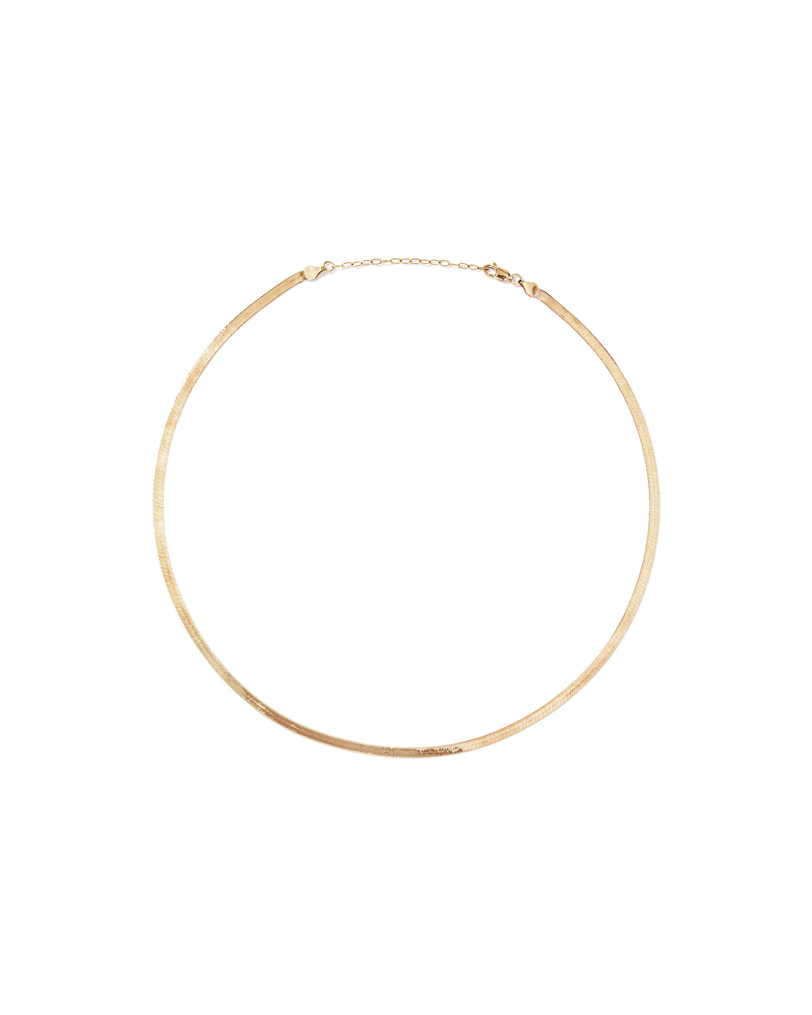50cm (20") 3.5mm Width Herringbone Necklace in 10kt Yellow Gold