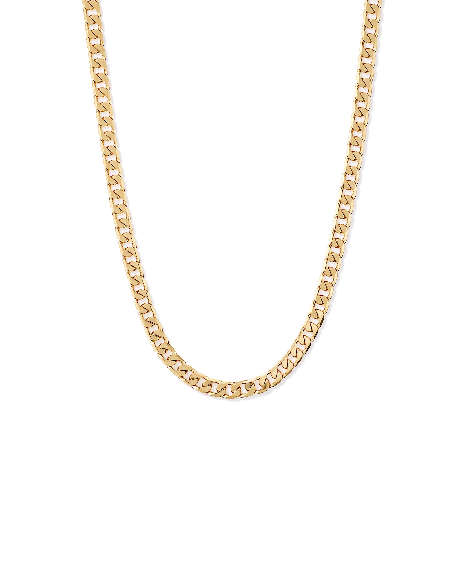 50cm (20") 8mm Curb Chain in 18kt Vermeil