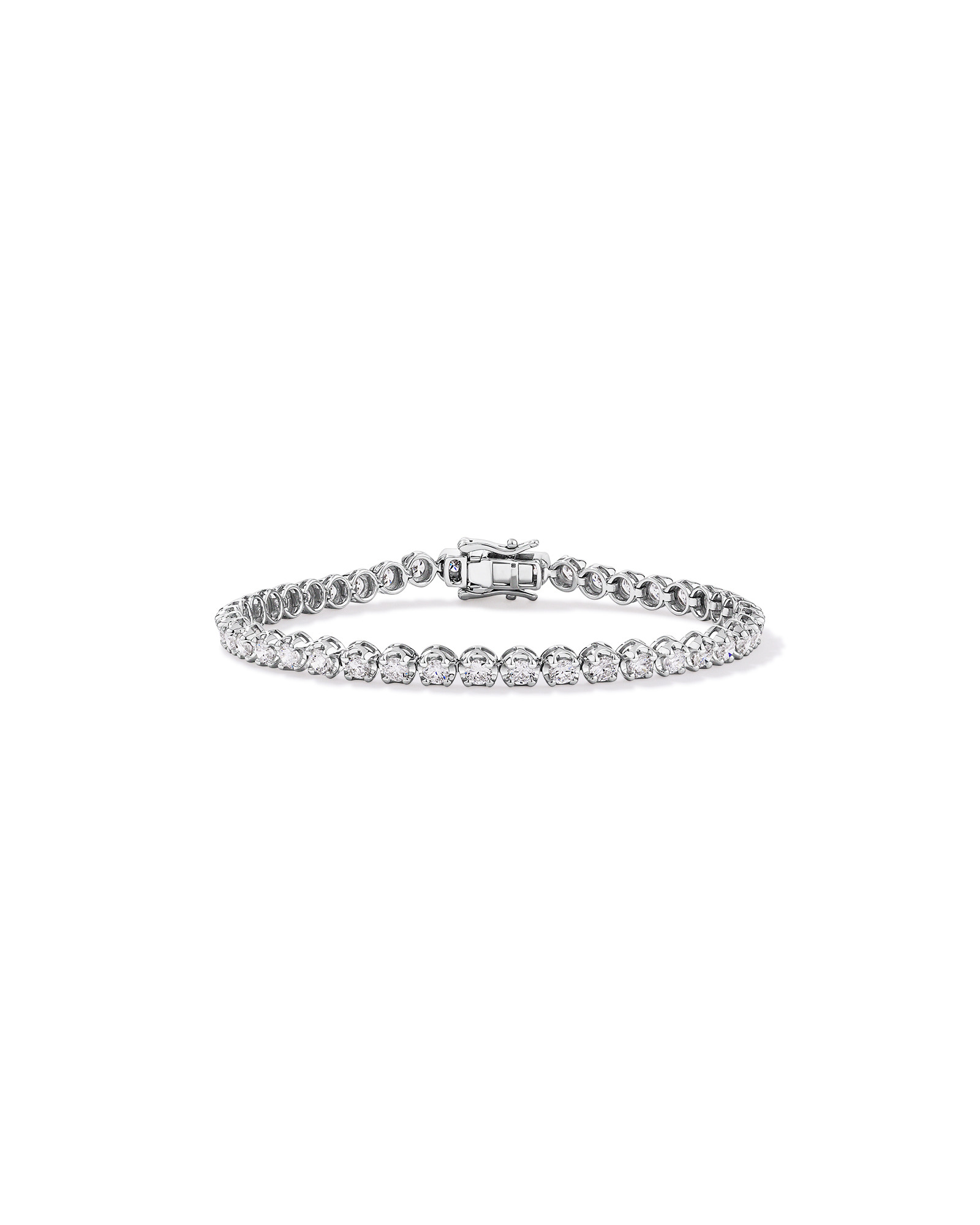 4.00 Carat TW of Laboratory-Grown Diamond Tennis Bracelet in 10kt Gold