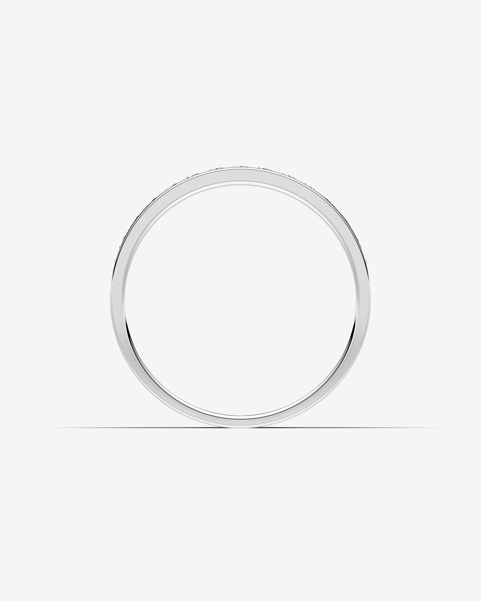 Alliance en or blanc 14 K avec diamants totalisant 0,25 ct