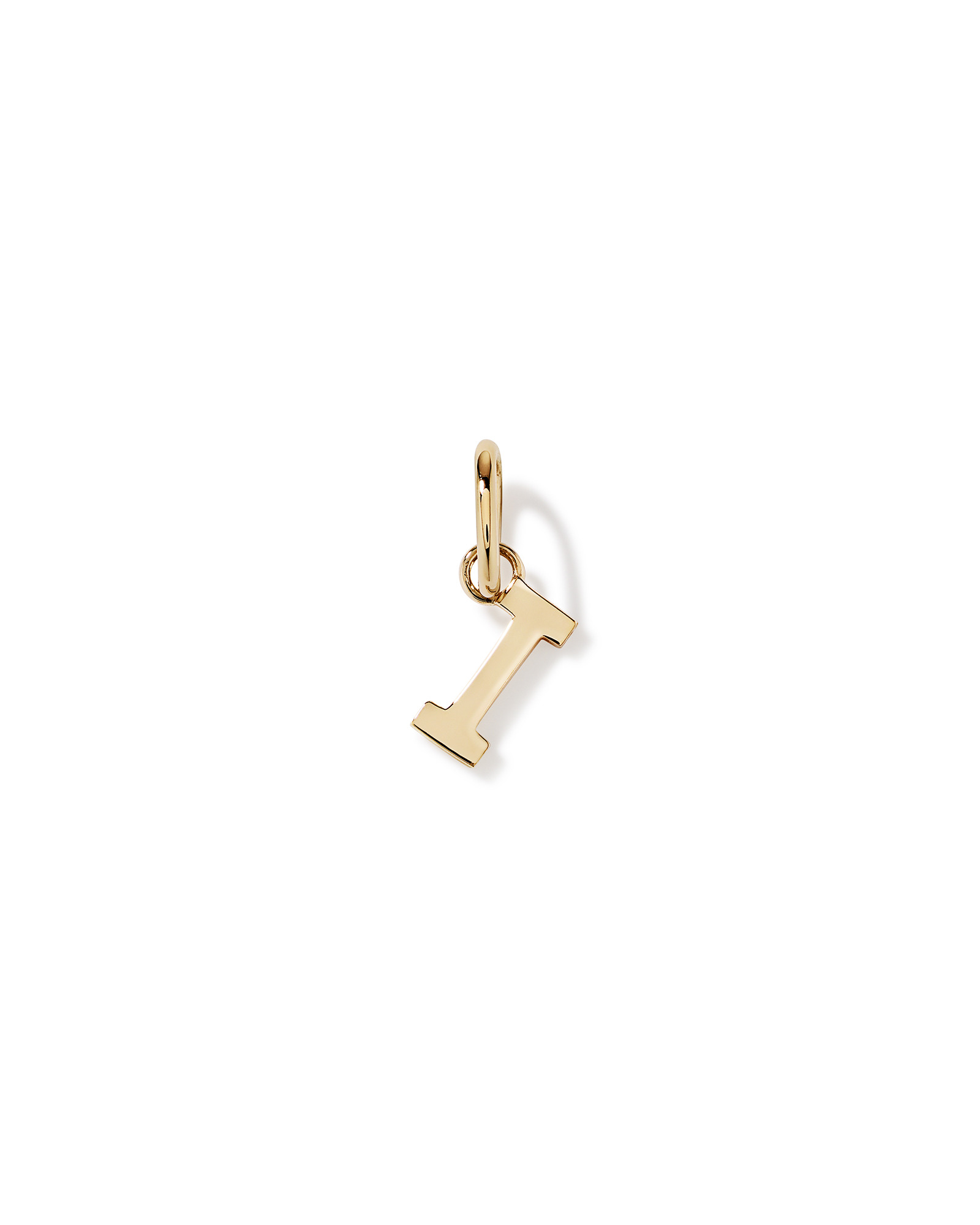 Letter I Initial Pendant in 10kt Yellow Gold