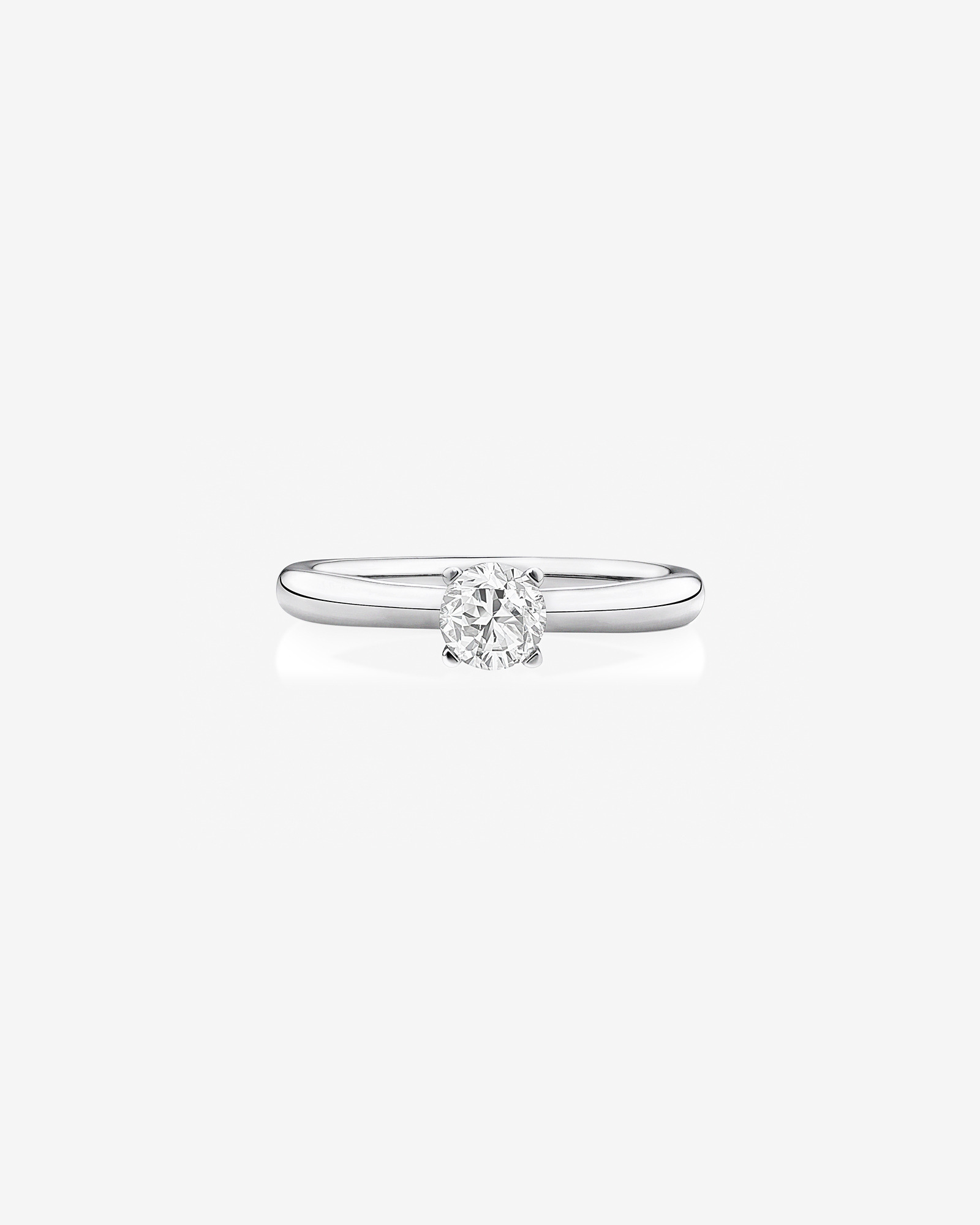 Solitaire Engagement Ring with 0.50 Carat TW of Diamonds in 14kt White Gold
