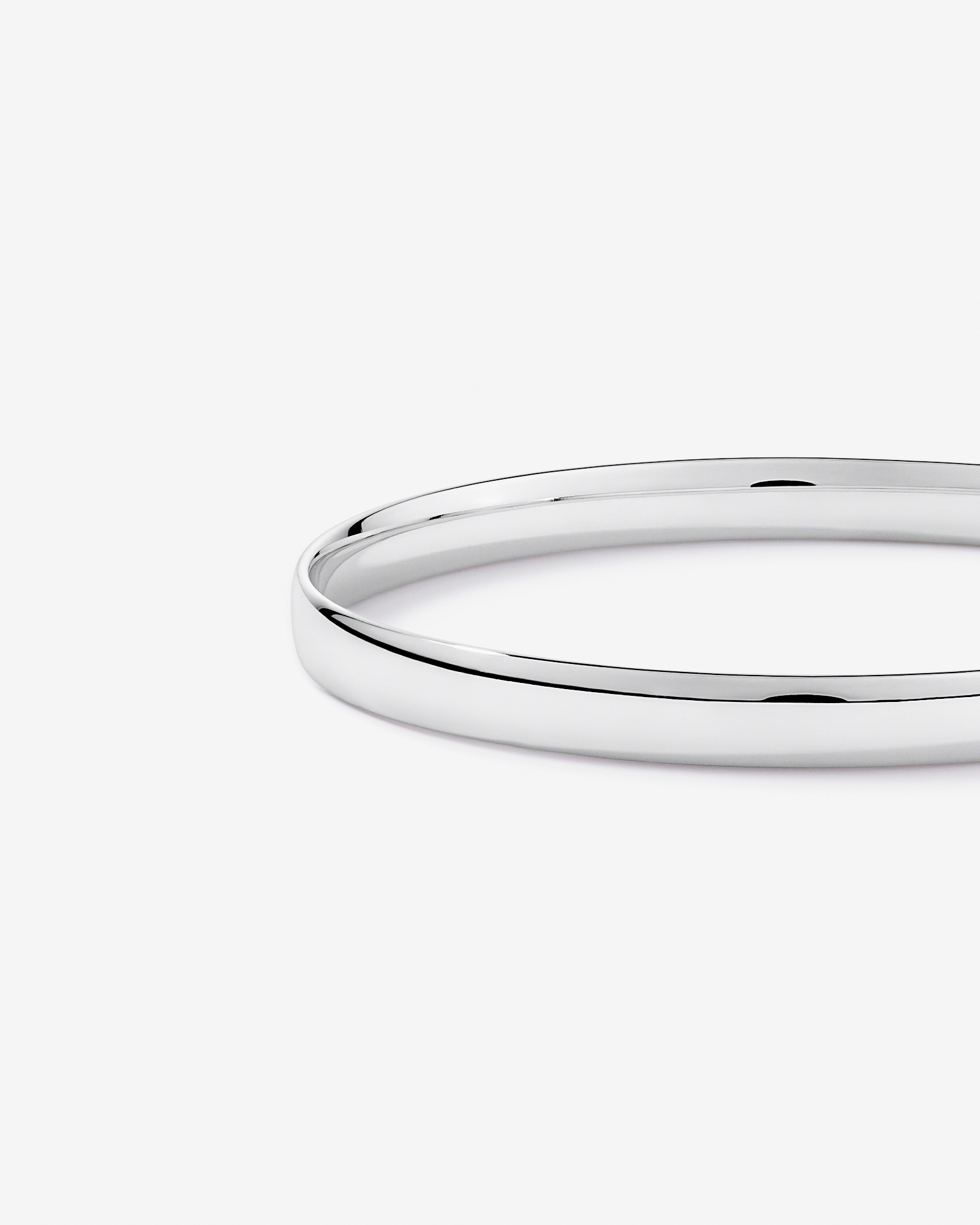 65mm Solid Oval Bold Bangle in Sterling Silver