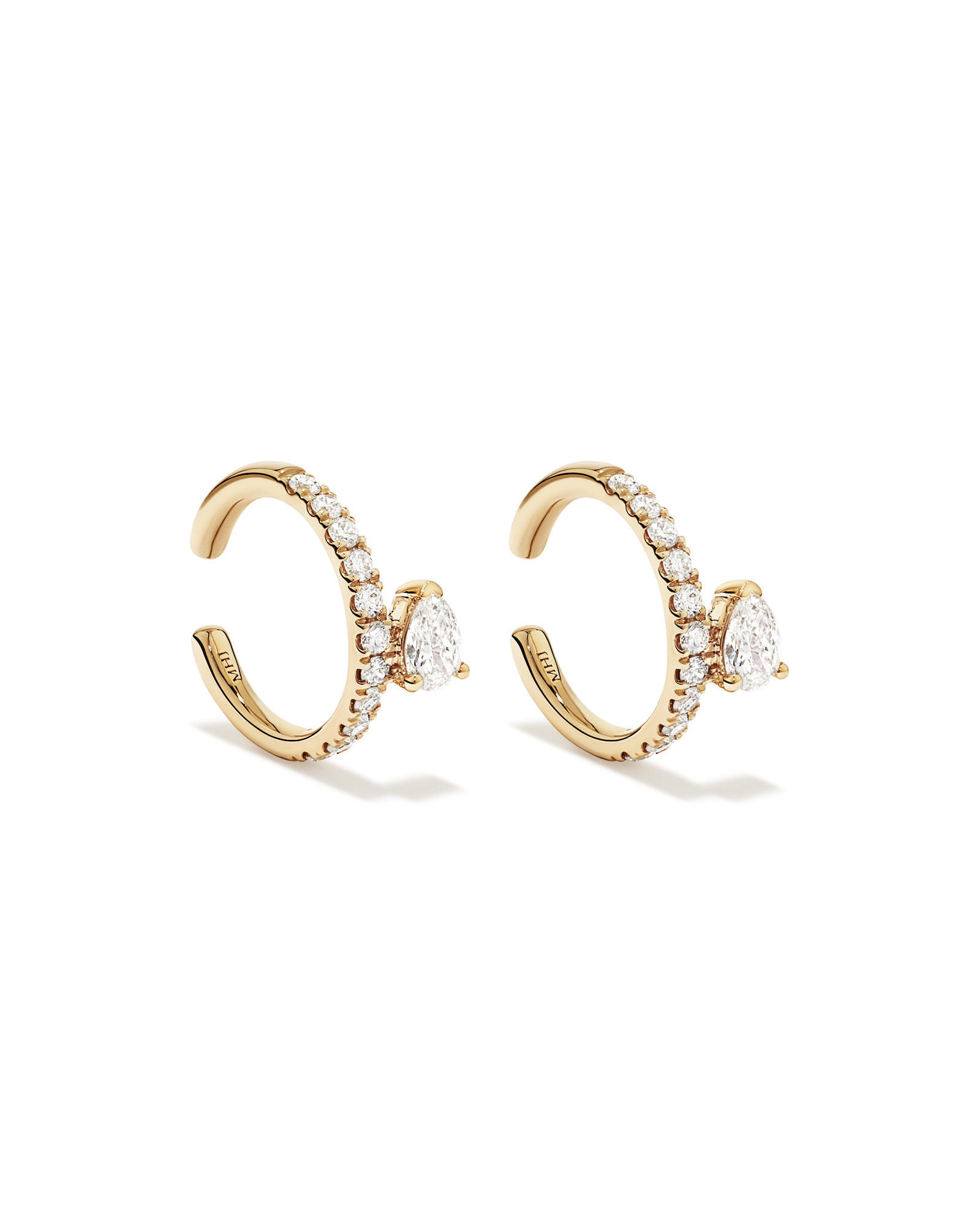 0.19 Carat TW Laboratory-Grown Diamond Ear Conch in 10kt Yellow Gold