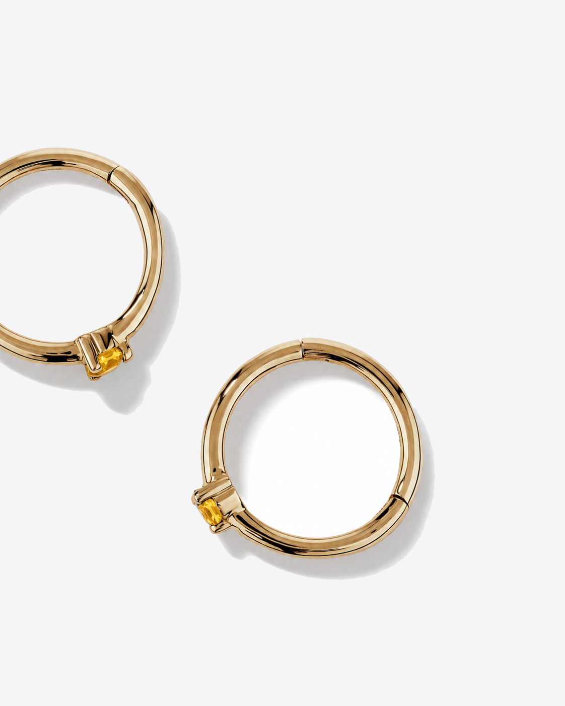 10mm Citrine Accent Sleepers in 10kt Yellow Gold