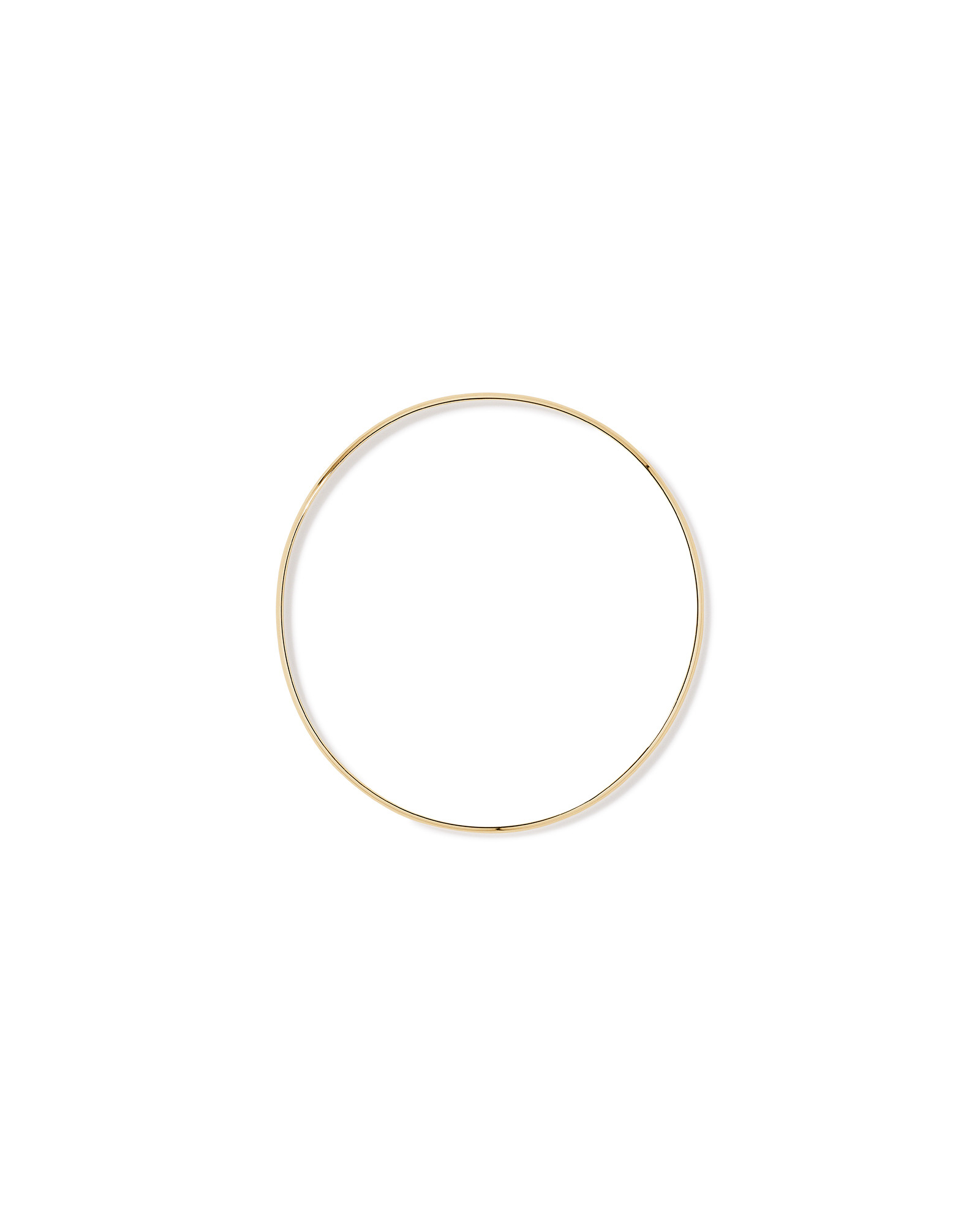 65mm 2.3mm Width Solid Round Bangle in 10kt Yellow Gold