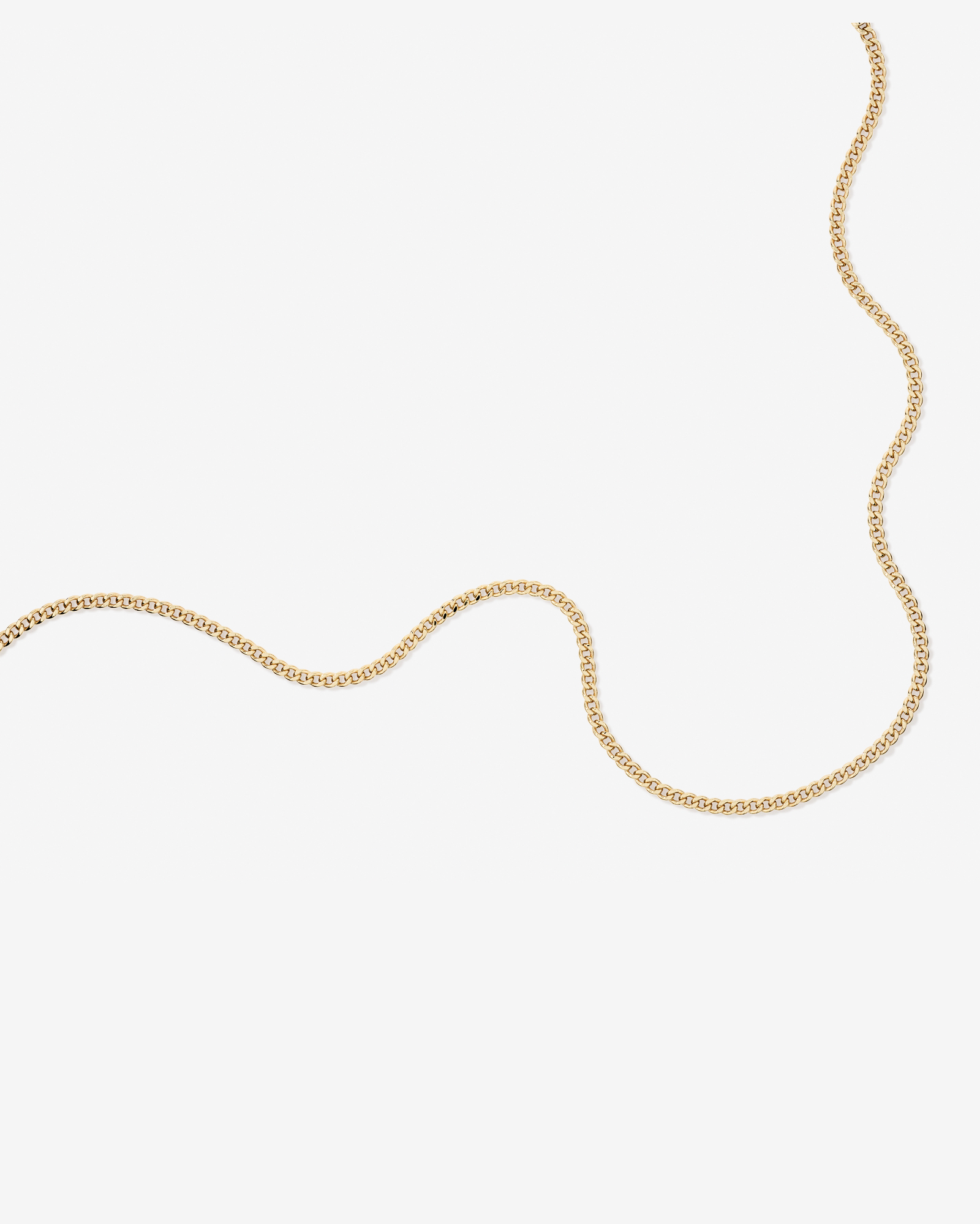 60cm (22") 4.2mm Width Semi Solid Diamond Cut Curb Chain in 10kt Yellow Gold